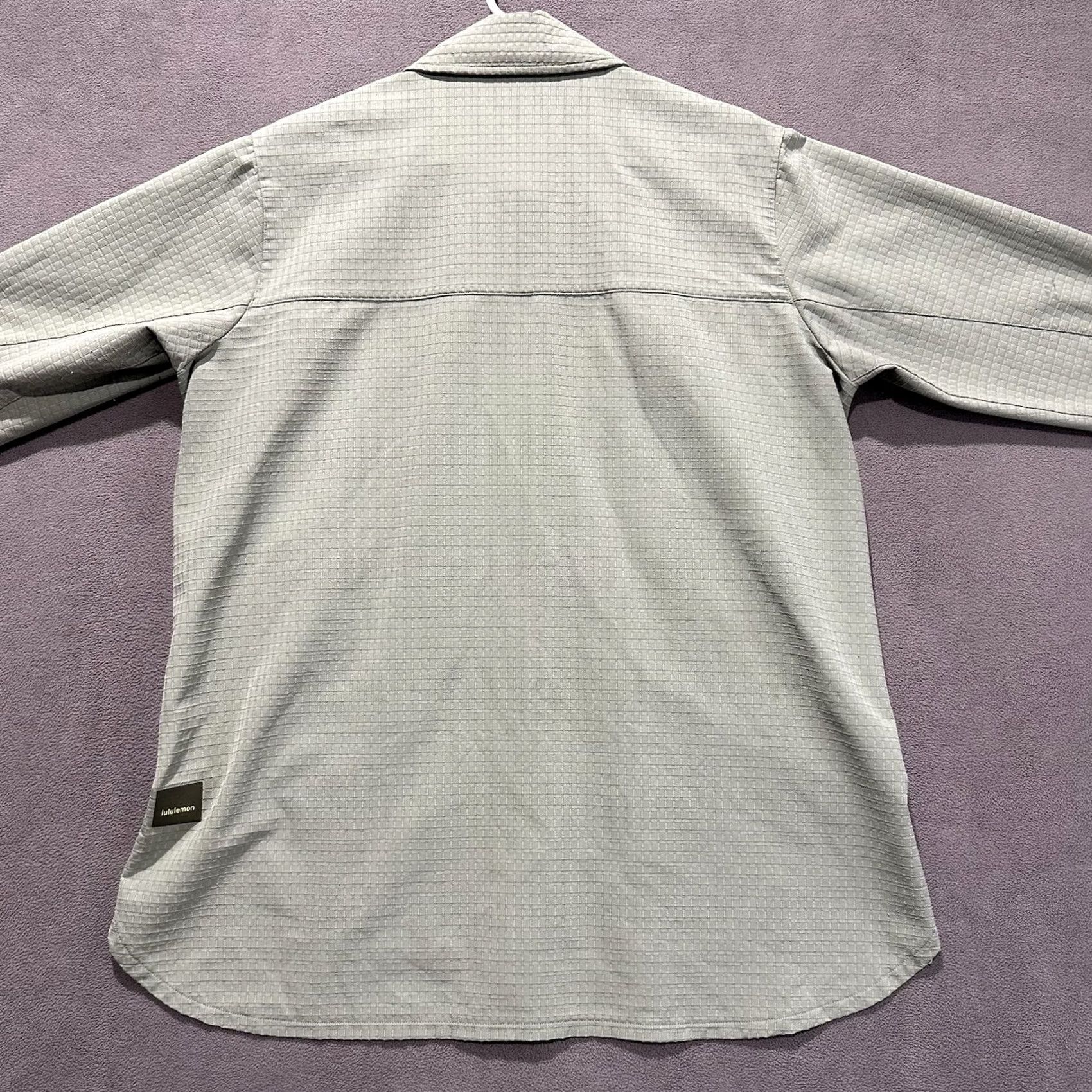 Lululemon Lululemon Overshirt Womens 10 Green Grid Fleece Hiking Snap Up Pockets GUC Size L / US 10 / IT 46 - 2 Thumbnail