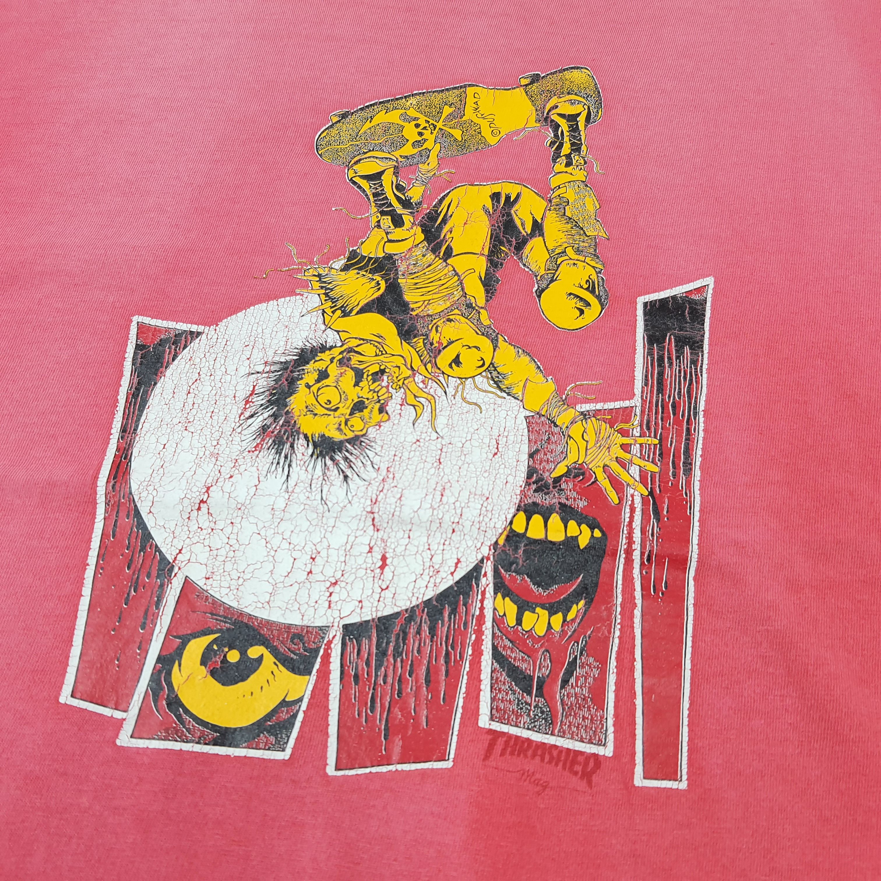 Thrasher × Vintage Vintage Thrasher Skateboards Streetwear Tshirt Size US L / EU 52-54 / 3 - 2 Thumbnail