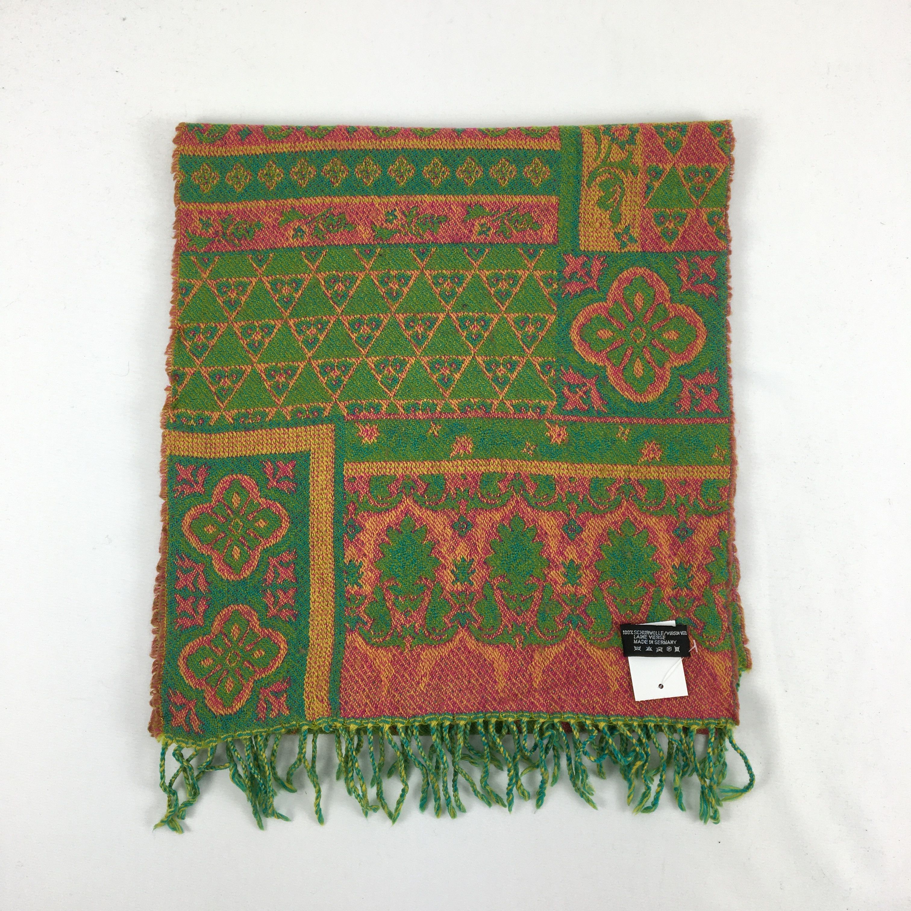 Japanese Brand × Vintage Vintage Multicolour Scarf Muffler Wool Cashmere Scarves Size ONE SIZE - 2 Thumbnail