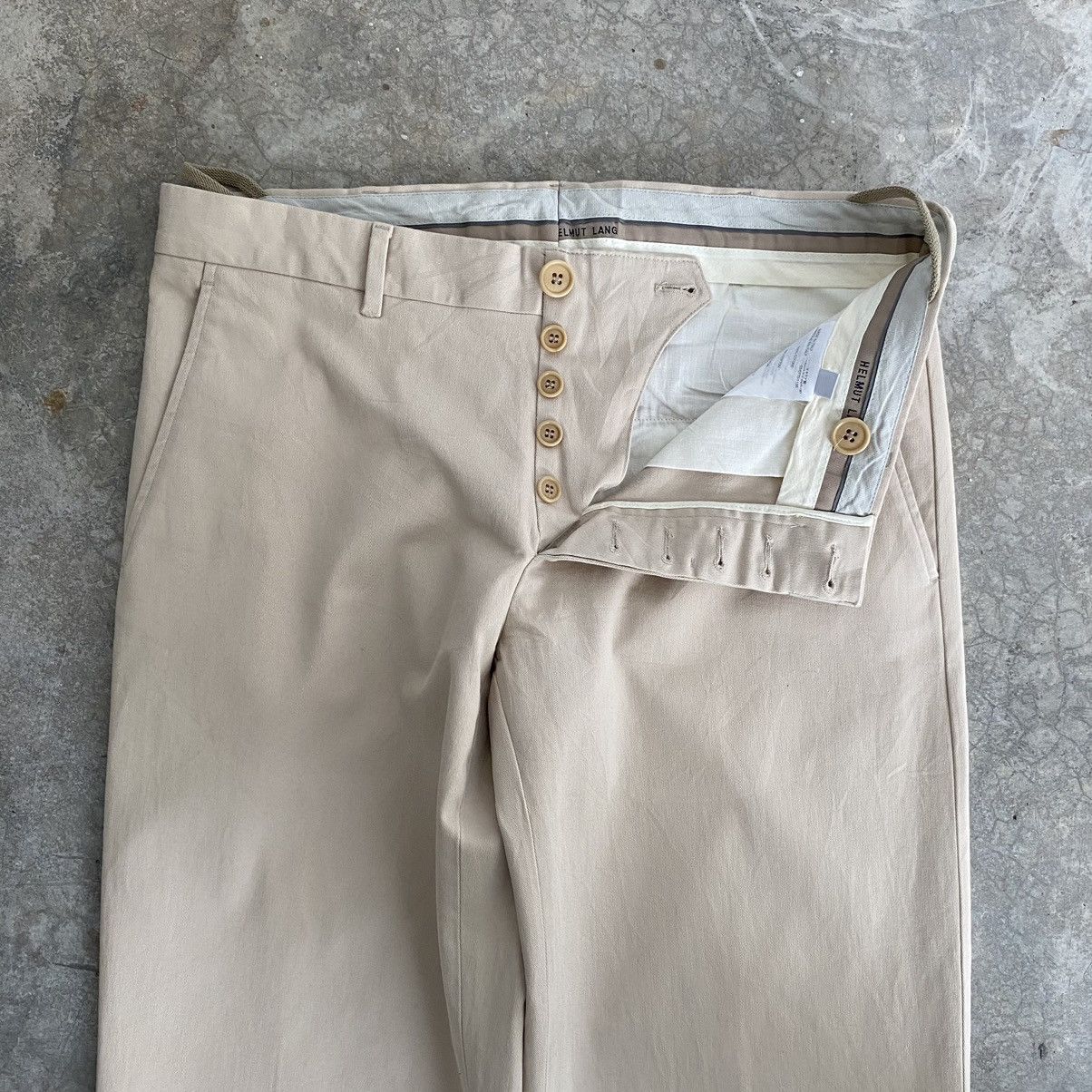 Helmut Lang Fall 2000’s Archive Helmut Lang Beige Tux Trouser Pants RTW Size US 34 / EU 50 - 9 Thumbnail