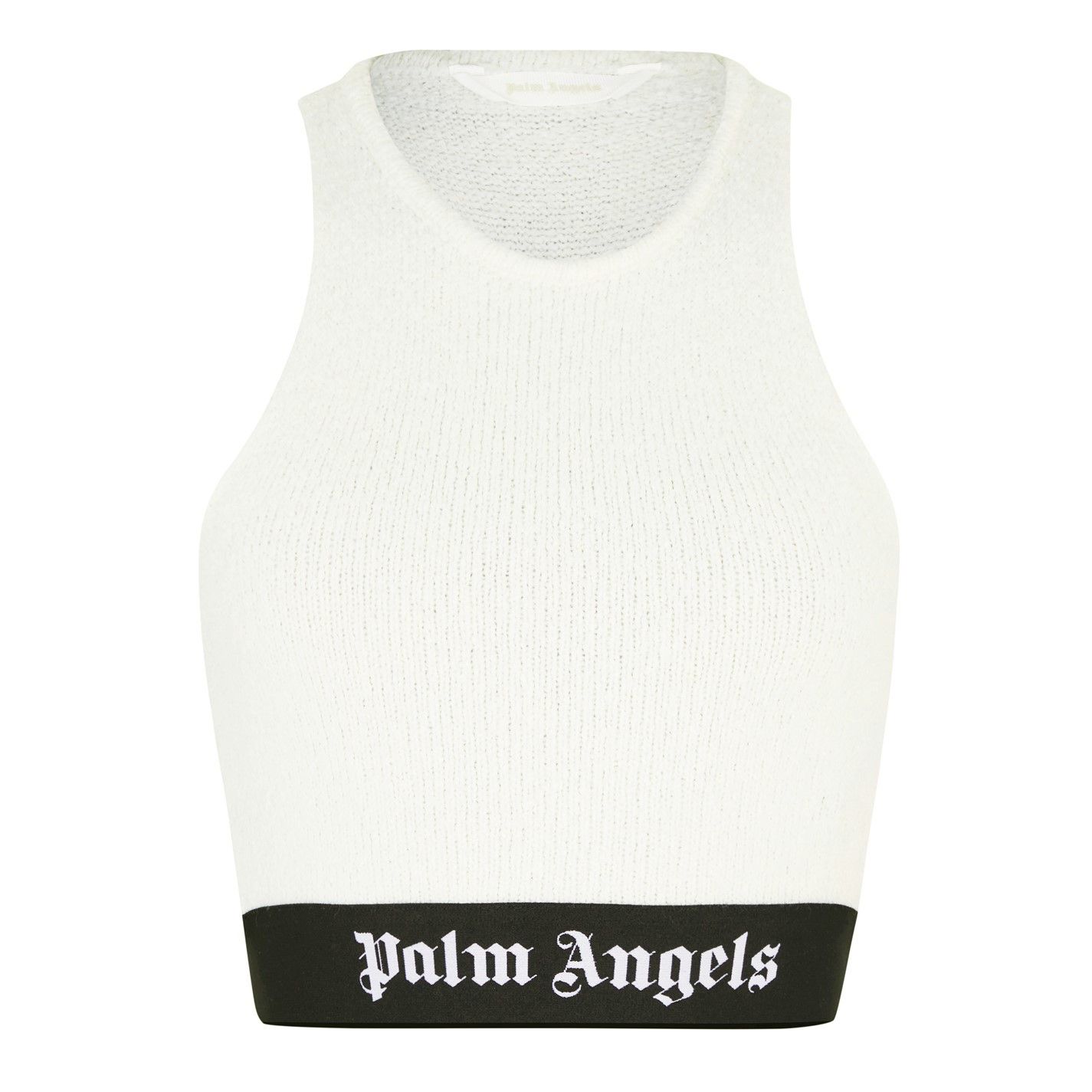 Palm Angels o1g2r1mq0325 Crop Top in Off White & Black Size M / US 6-8 / IT 42-44 - 1 Thumbnail