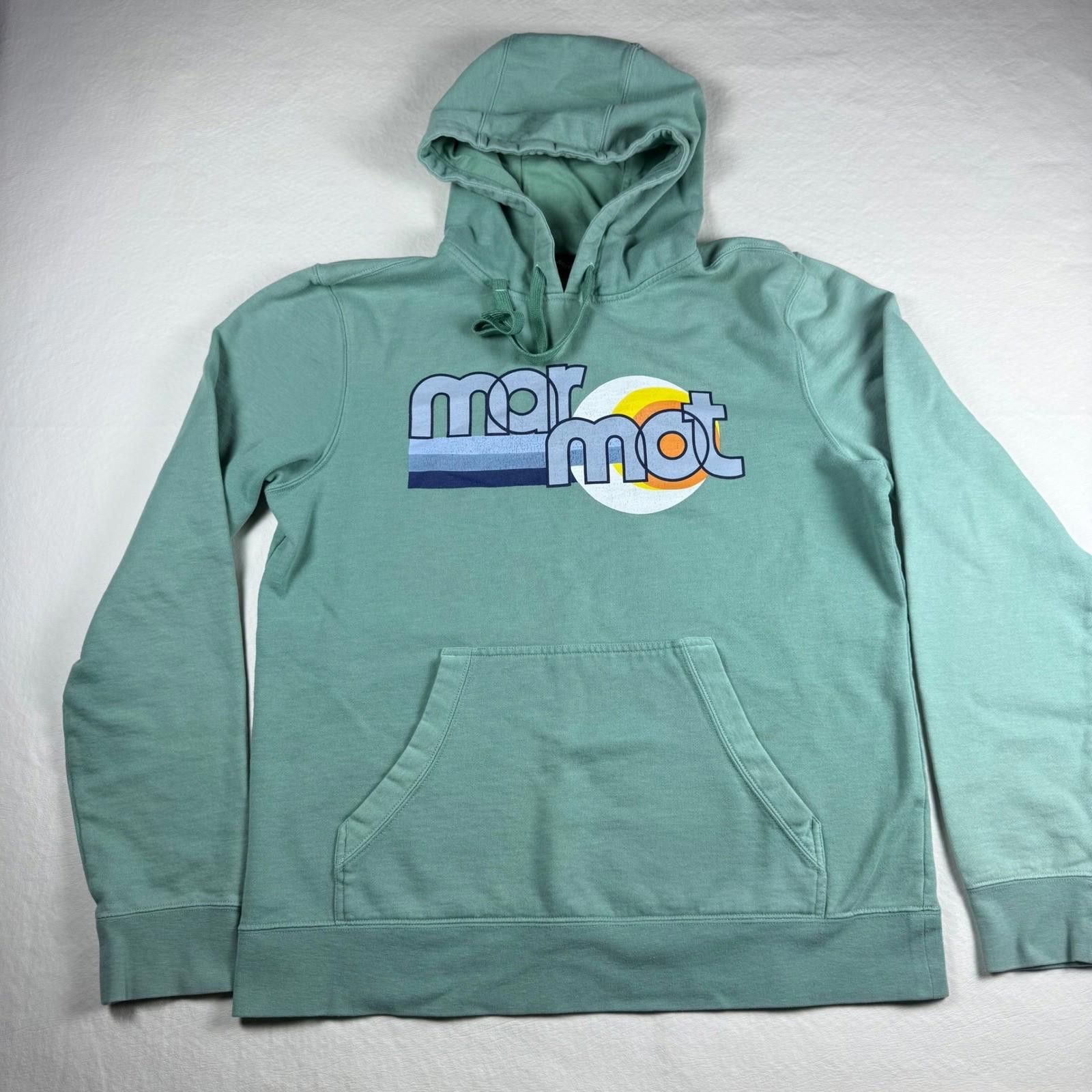 Marmot Marmot Graphic Logo Hoodie Sage Green Pullover M Size US M / EU 48-50 / 2 - 1 Thumbnail