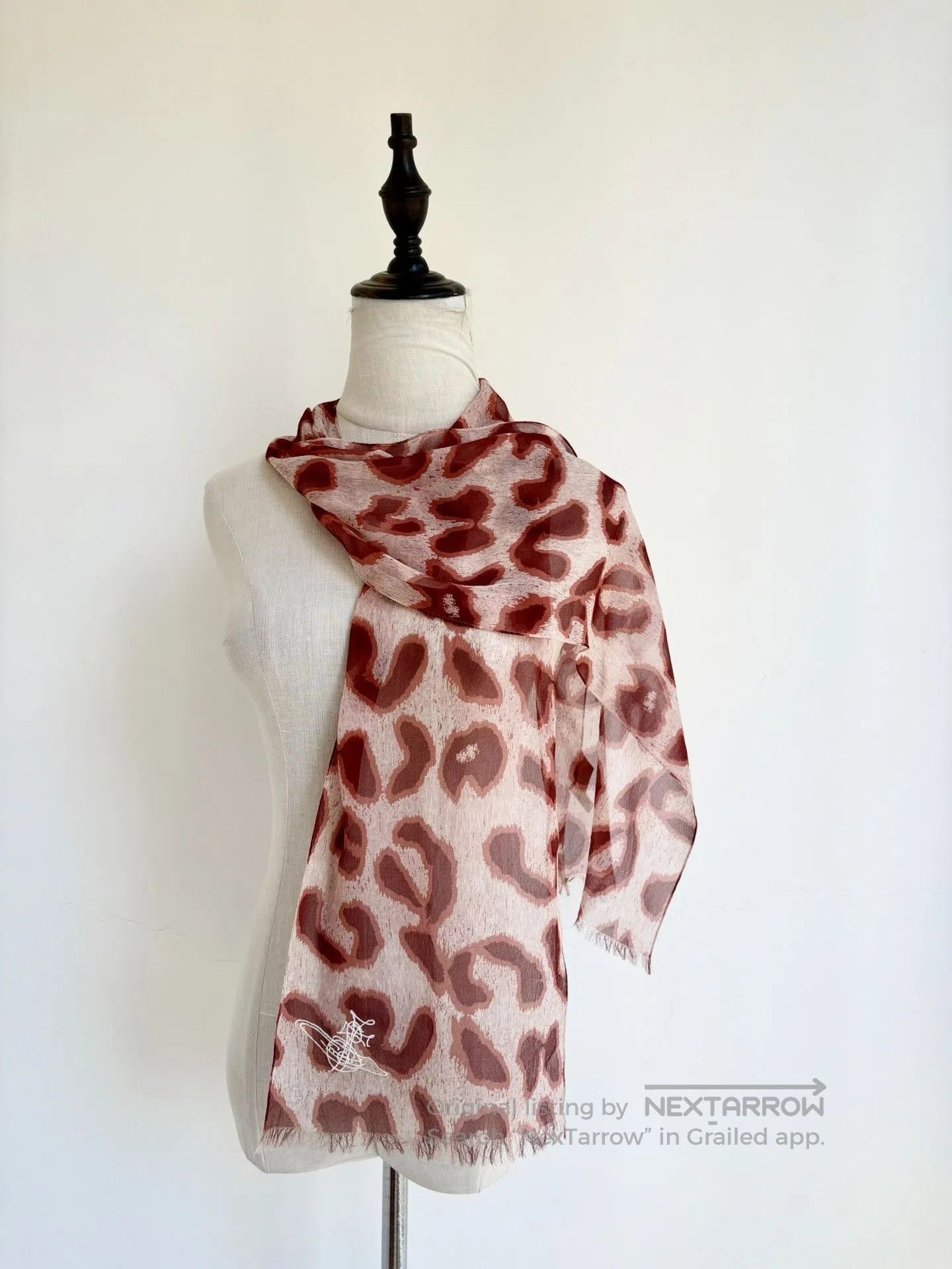 Vivienne Westwood Vivienne Westwood Vintage Orange Leopard Silk Scarf. Size ONE SIZE - 2 Thumbnail