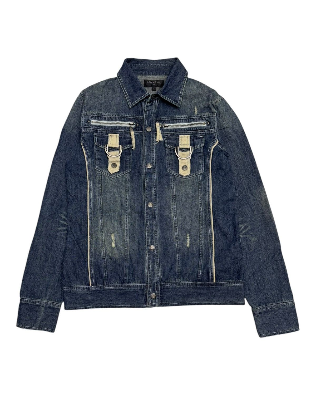 Hysteric Glamour 🔥IN THE ATTIC DISTRESSED DENIM JACKET Size US M / EU 48-50 / 2 - 10 Thumbnail