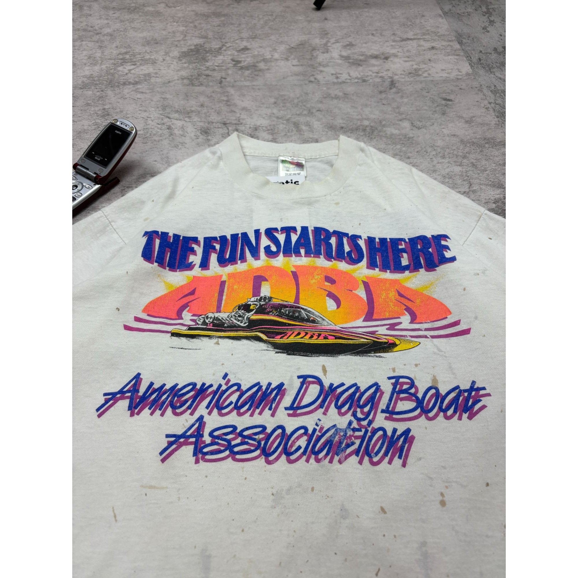 Fruit Of The Loom Vintage Drag Boat Graphic T Size US L / EU 52-54 / 3 - 2 Thumbnail
