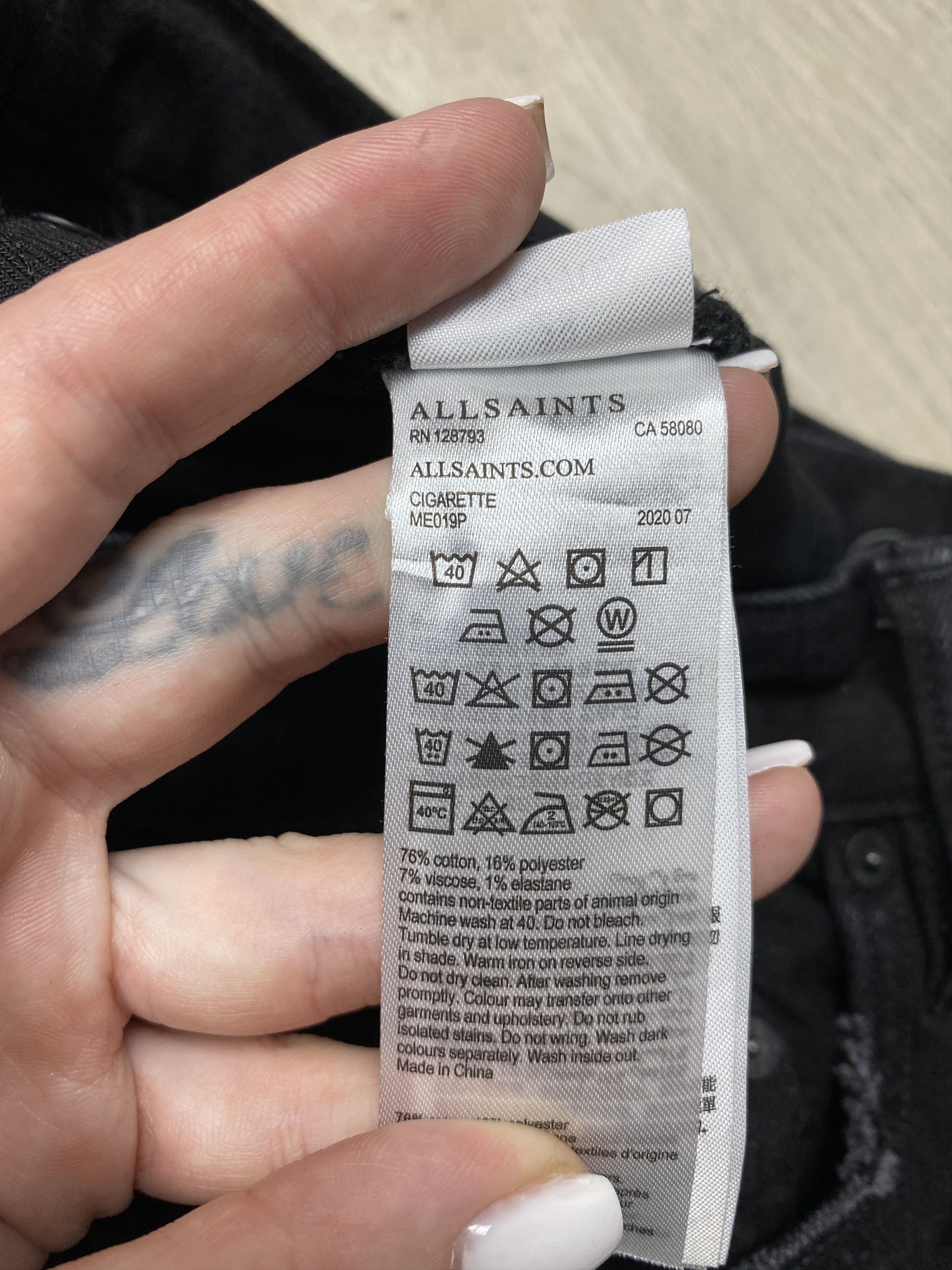 Allsaints Allsaints Cigarette Mens Denim Pants Jeans Size US 28 / EU 44 - 9 Thumbnail