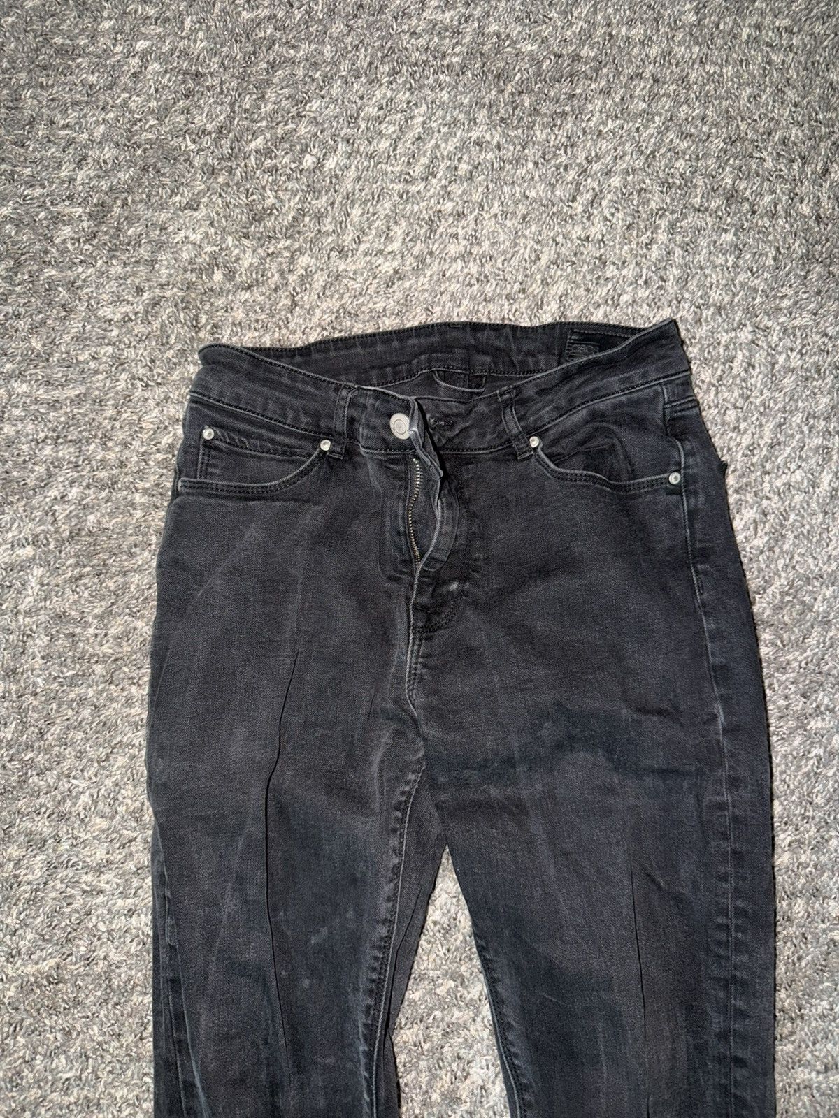 Other Black skinny zipper jeans Size US 32 / EU 48 - 3 Thumbnail