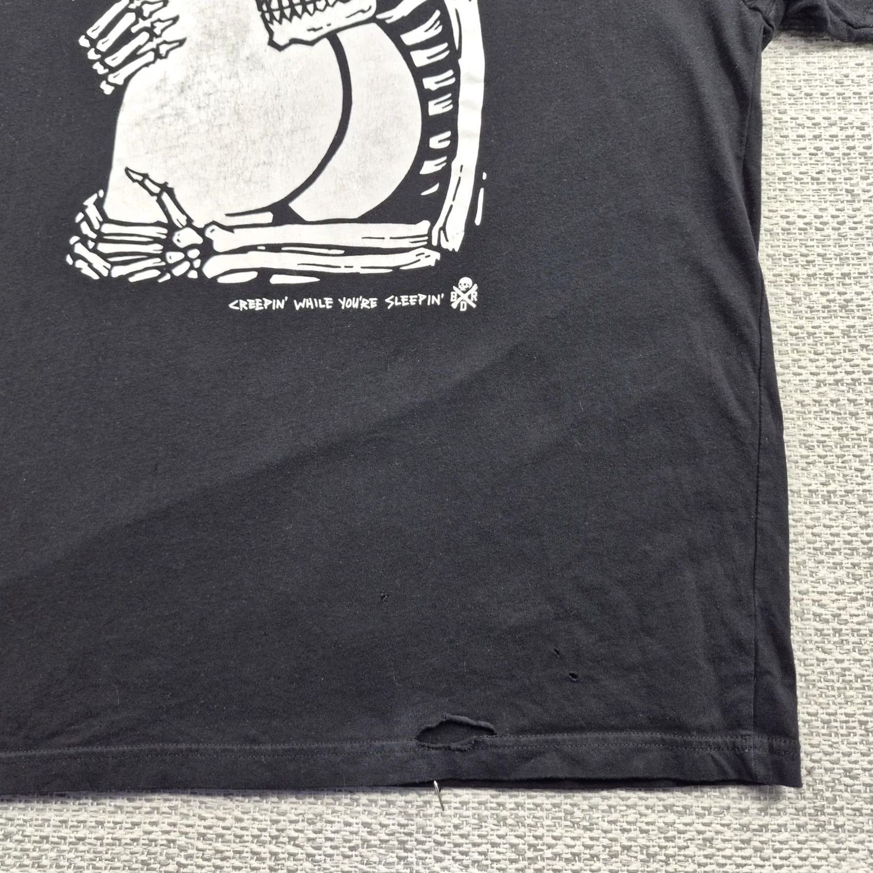 Vintage BLK-RFL-DIV Shirt Mens XL Black Skeleton Night Vision Graphic Tee Creepin Size US XL / EU 56 / 4 - 5 Thumbnail