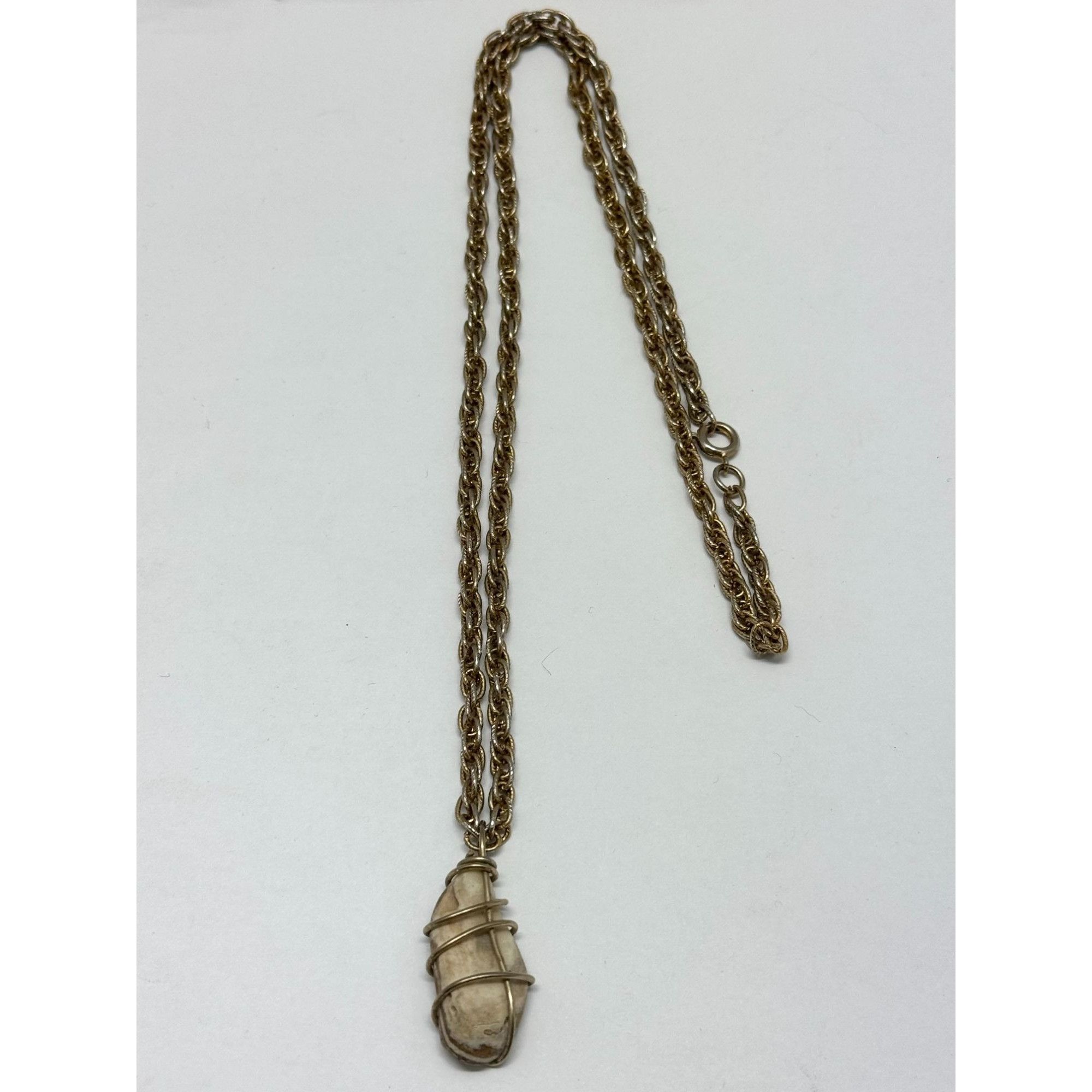 Vintage Vintage caged stone necklace Size ONE SIZE - 3 Thumbnail