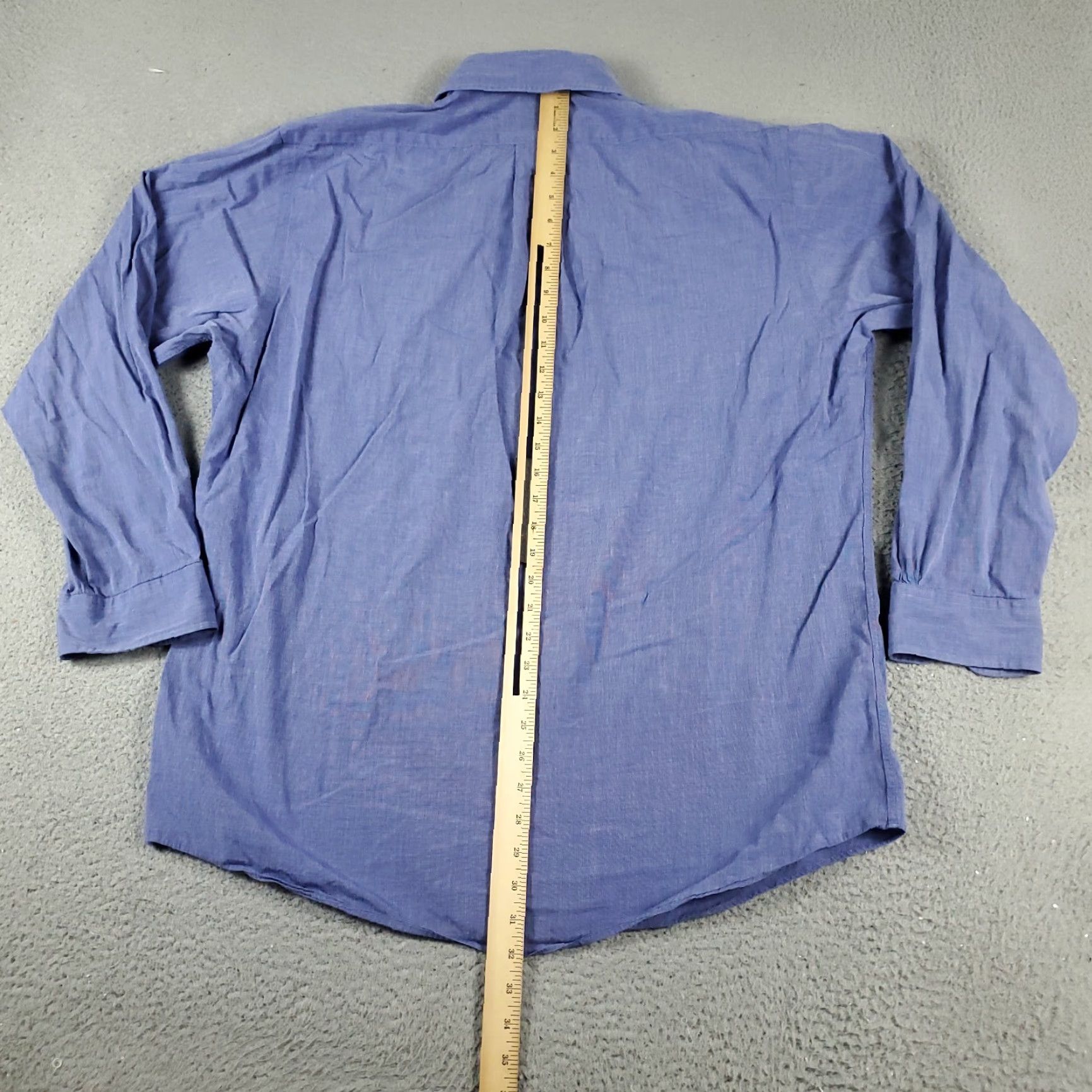 Brooks Brothers Brooks Brothers Shirt Mens Size 16.5 Blue Dress Button Long Sleeve Regular Cuff Barrel Collared Neck Size 42R - 3 Thumbnail