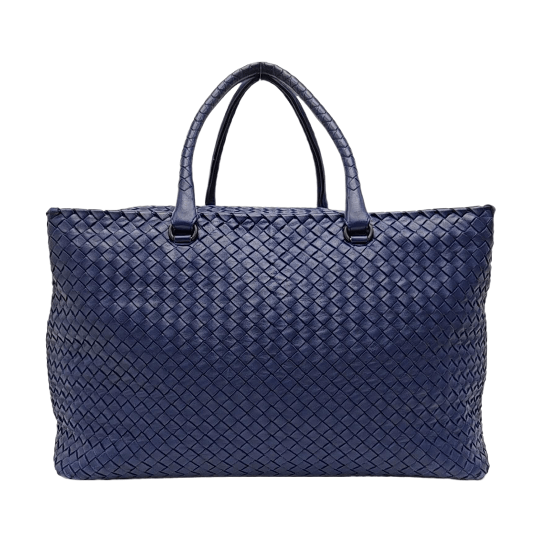 Bottega Veneta Intrecciato Leather Tote Bag in Blue, Women's