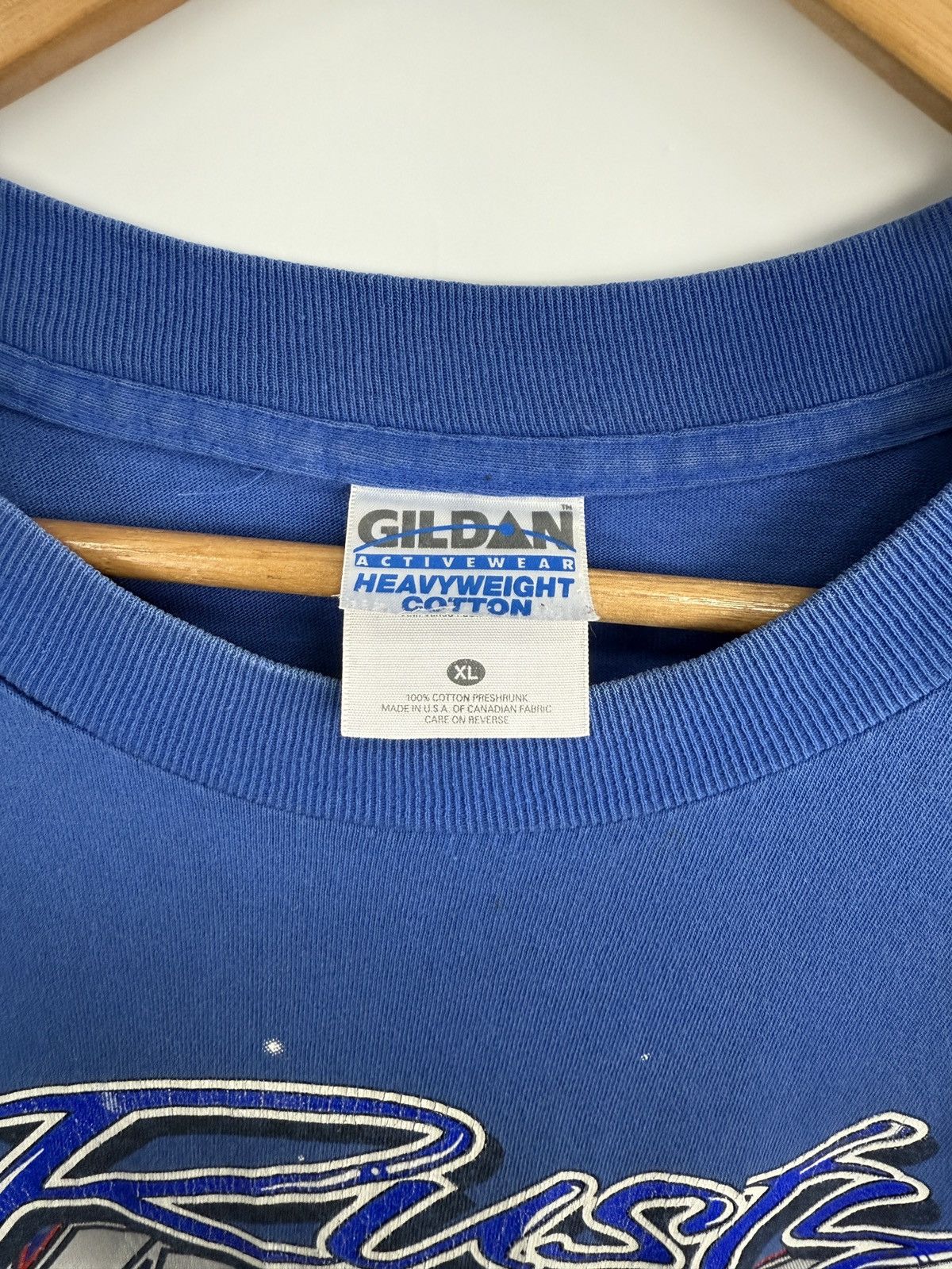 Gildan 🇺🇸 Vintage 90s Rusty Wallace NASCAR Racing Made in USA Tee Size US XL / EU 56 / 4 - 10 Thumbnail