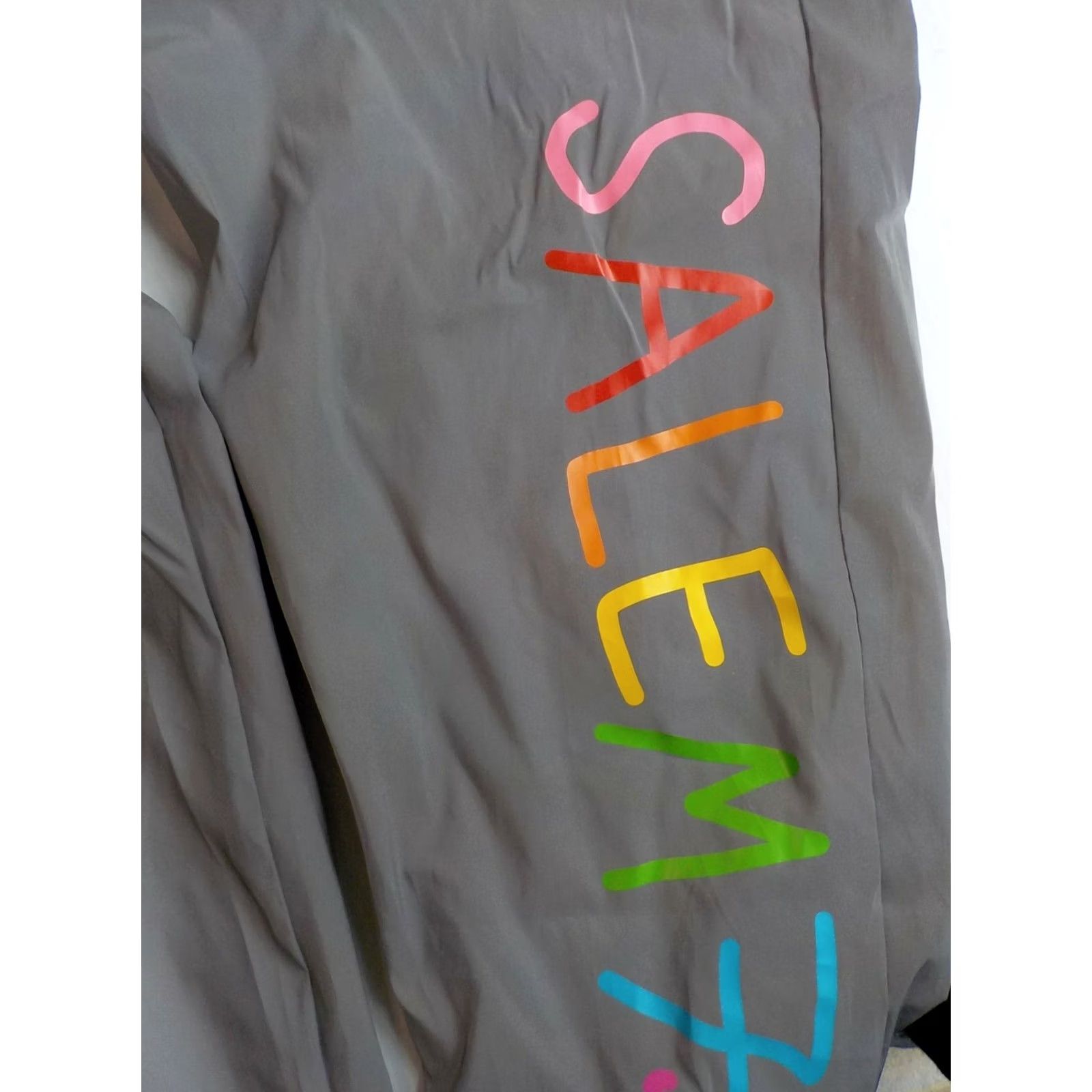 Rainbow SALEM 7 Mens Reflective Joggers Gray with Rainbow Lettering SZ XL NWT Polyester Pants Jogger Activewear mens Size US 34 / EU 50 - 3 Thumbnail