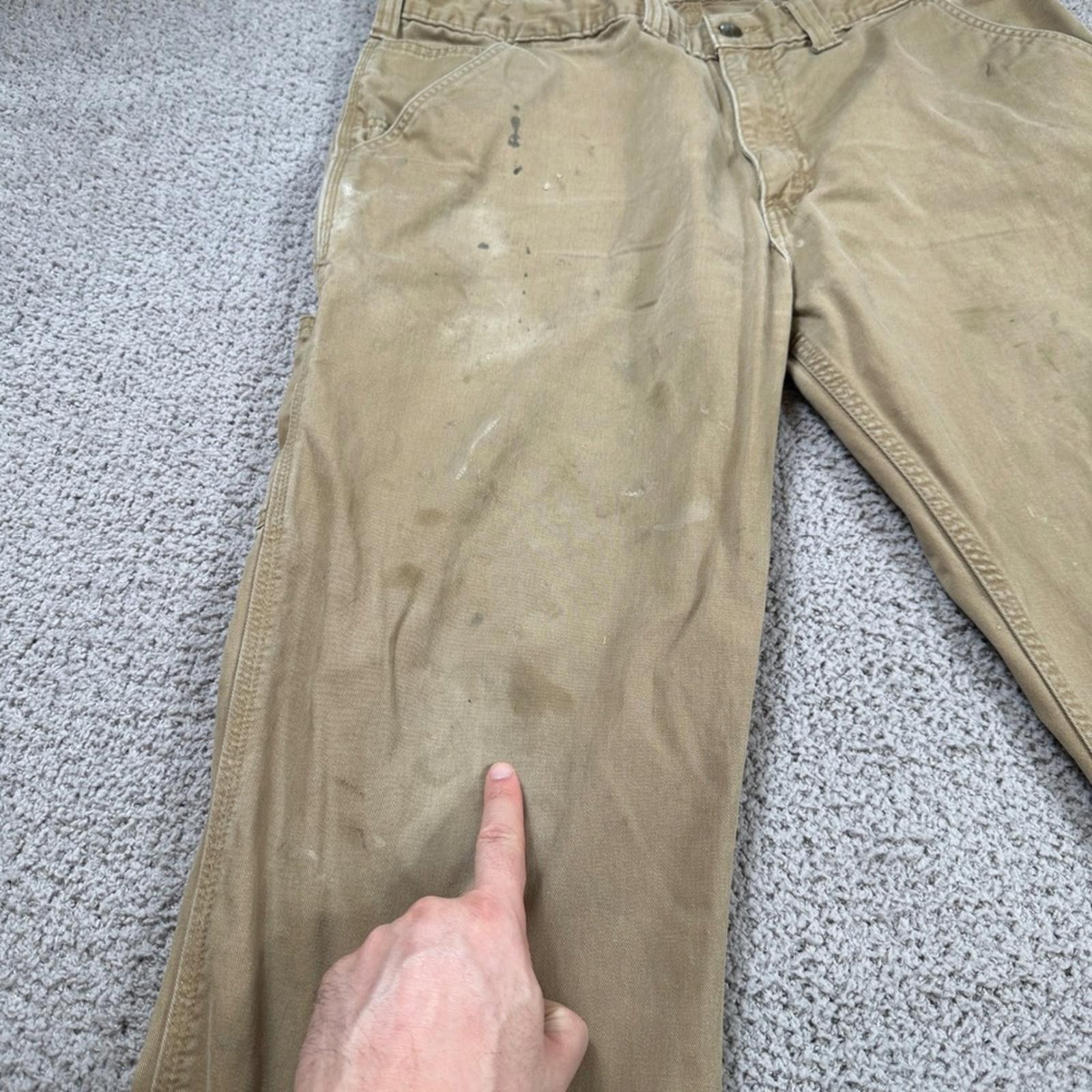 Carhartt Carhartt B324-DKH Work Pants 38x30 Tan Relaxed Fit Carpenter Size US 38 / EU 54 - 8 Thumbnail