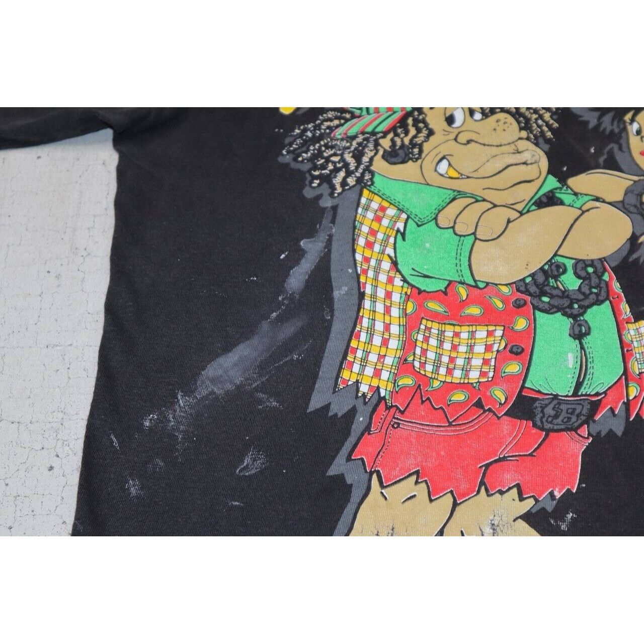 Vintage Vintage 90s The Flintstones Black Stones Cartoon Parody XL Size US XL / EU 56 / 4 - 11 Thumbnail