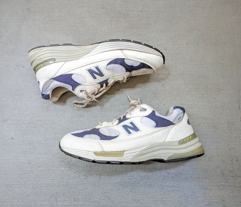 New Balance New Balance 992 White Navy Blue Size 13 M992EC | Grailed