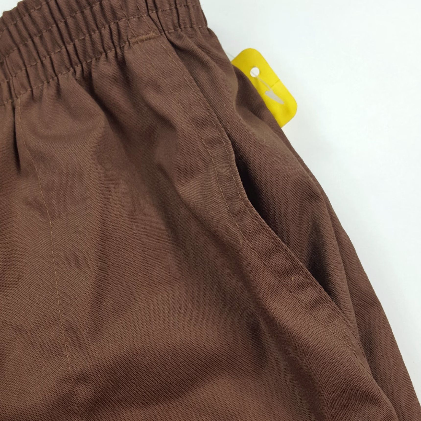 Vintage Vintage 80s Elastic Waist Relaxed Tapered Women's Size 16 Retro Lounge Pants Brown Maternity? No Size 38" / US 16 / IT 52 - 3 Thumbnail