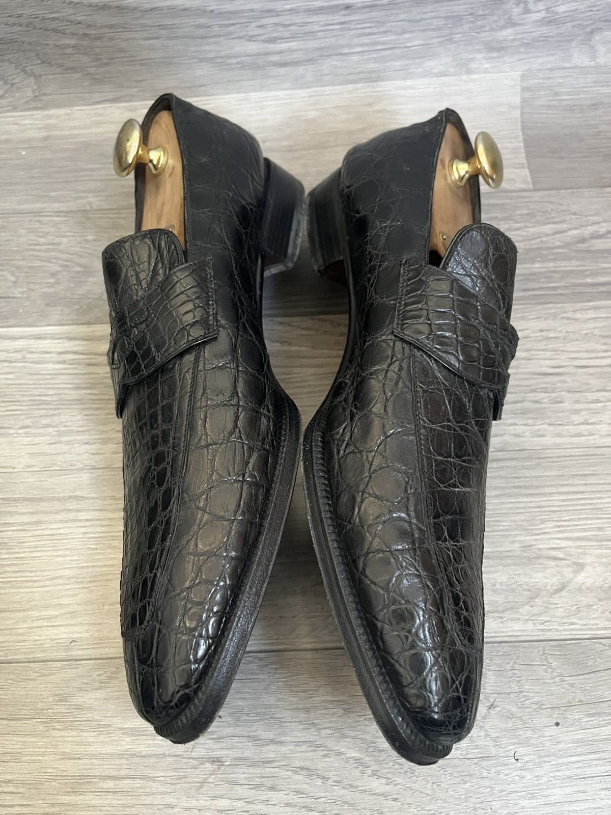 Brioni Brioni crocodile leather penny loafers, weston, lobb,loro Size US 11 / EU 44 - 7 Thumbnail