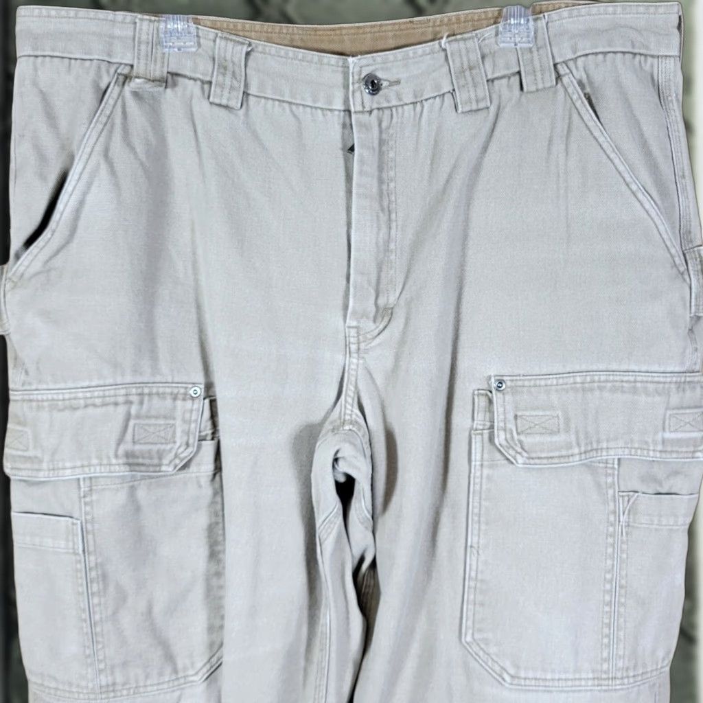 Vintage Duluth Trading Mens Cargo Pants Size 42X30 Beige Workwear Cargo Pants Mens 42 Beige Size US 42 / EU 58 - 1 Thumbnail