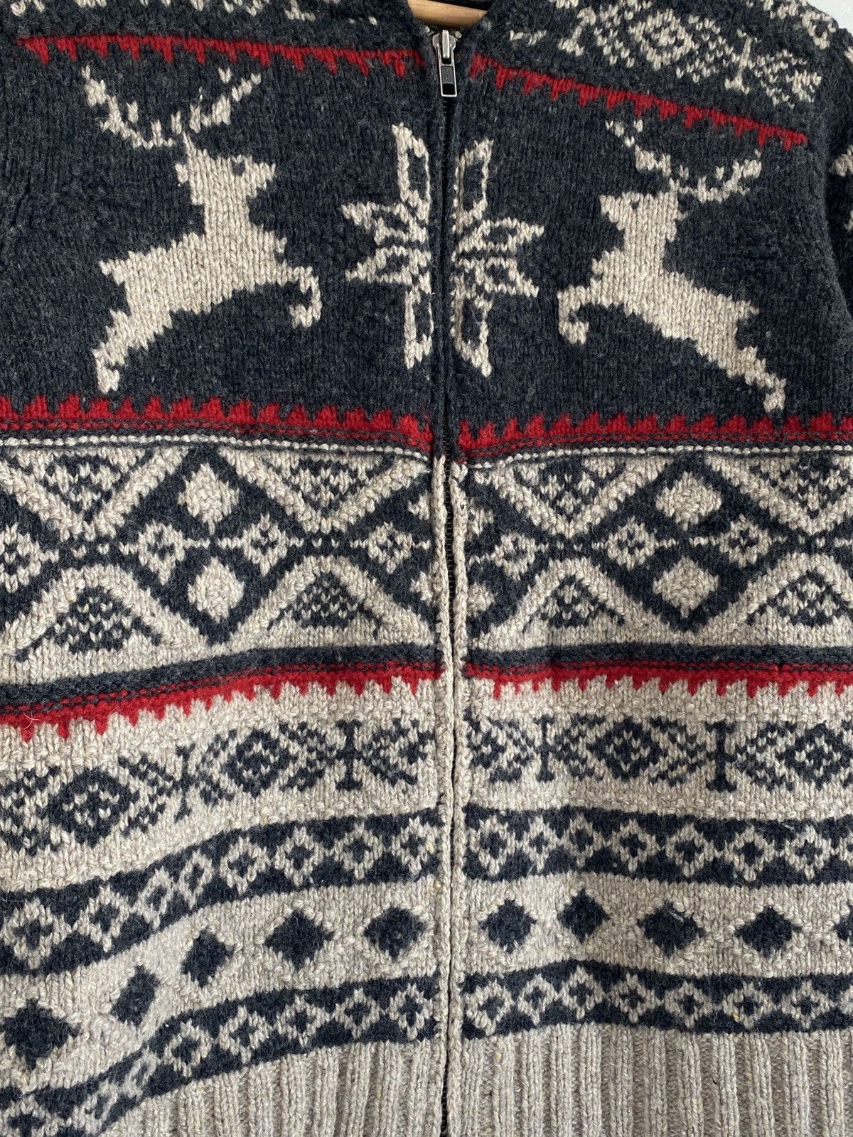 Polo Ralph Lauren × Vintage Vintage Ralph Lauren Wool Hand Knit Reindeer Zip Jacket Size US S / EU 44-46 / 1 - 4 Thumbnail