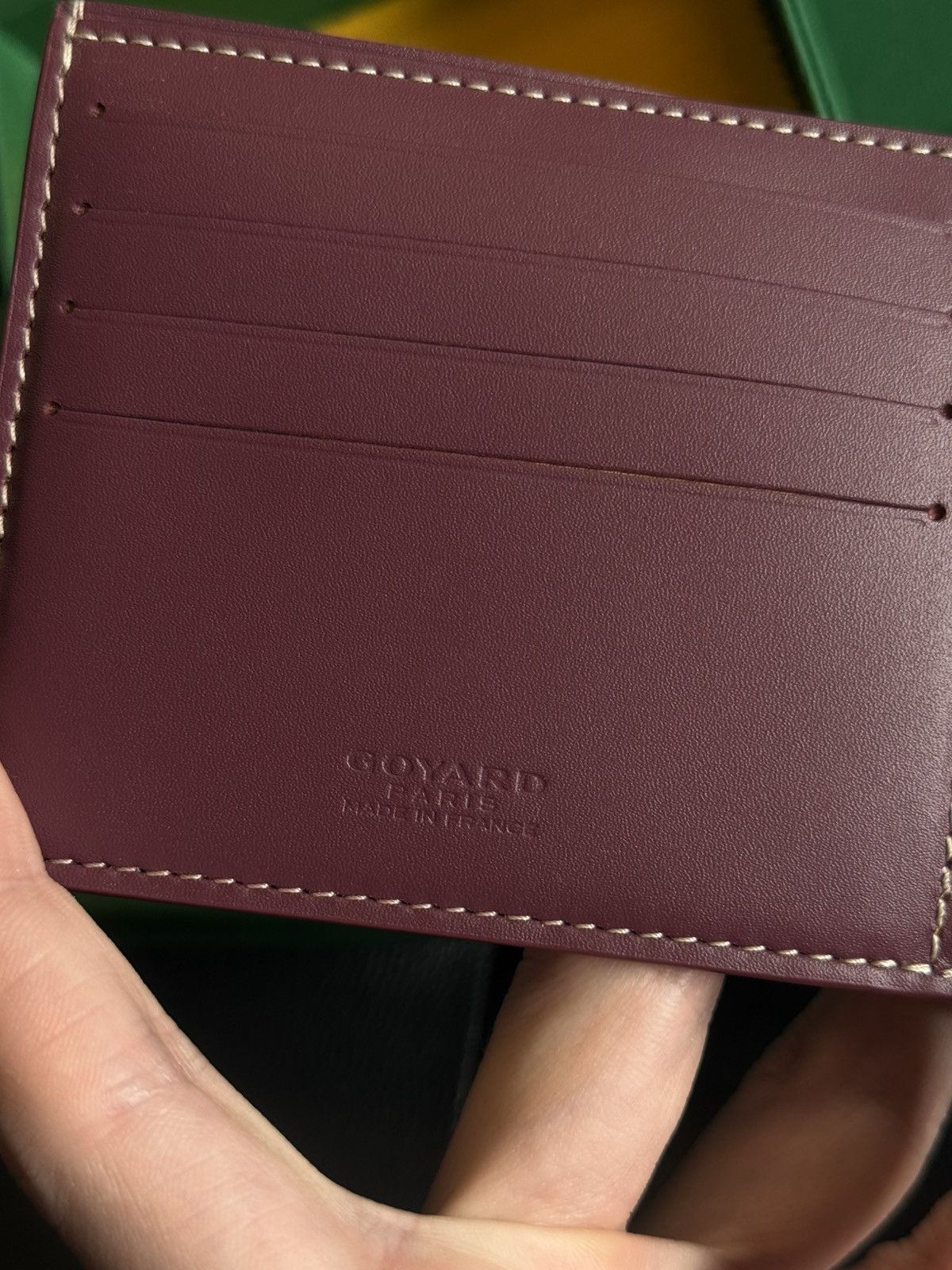 Goyard GOYARD Burgundy BI Fold Wallet NEW W BOX Authentic Size ONE SIZE - 7 Thumbnail