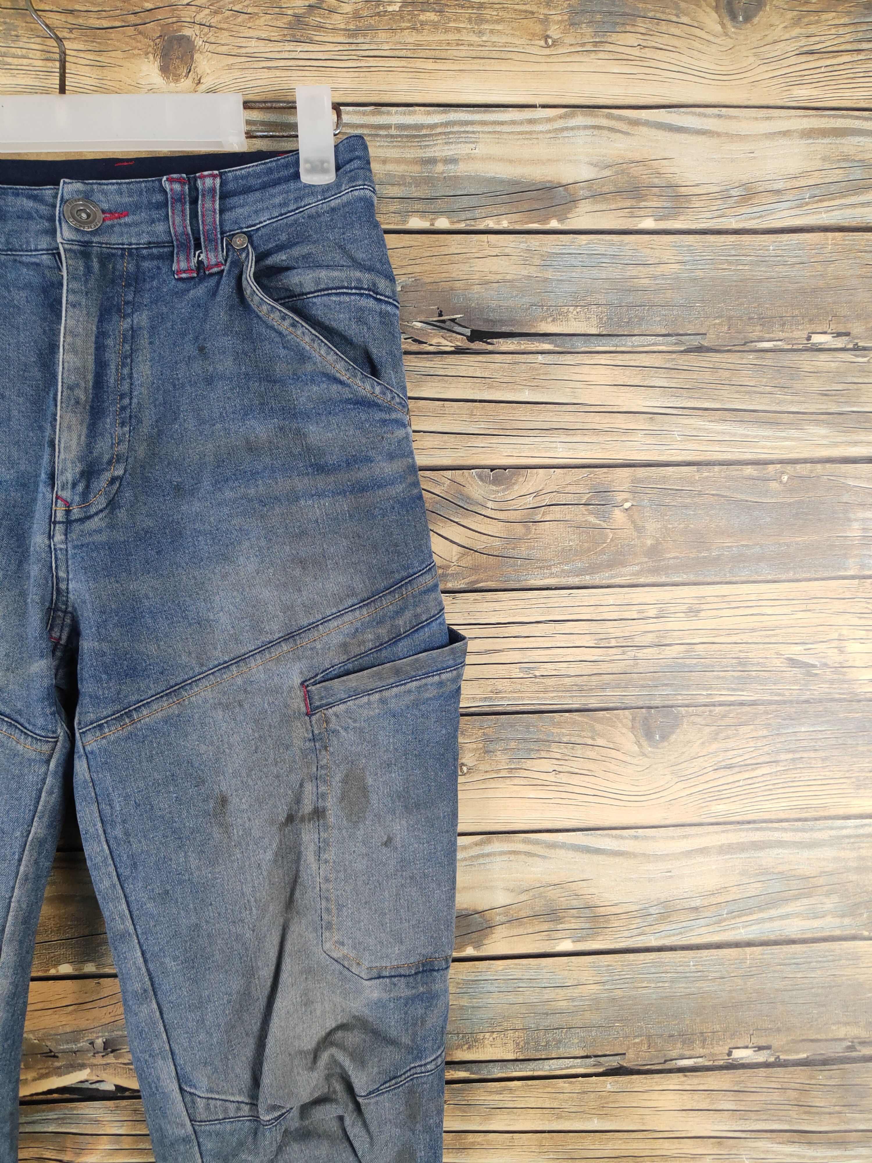 Japanese Brand FieldCore Blue Distressed Ripped Jeans #W2083 Size US 28 / EU 44 - 5 Thumbnail