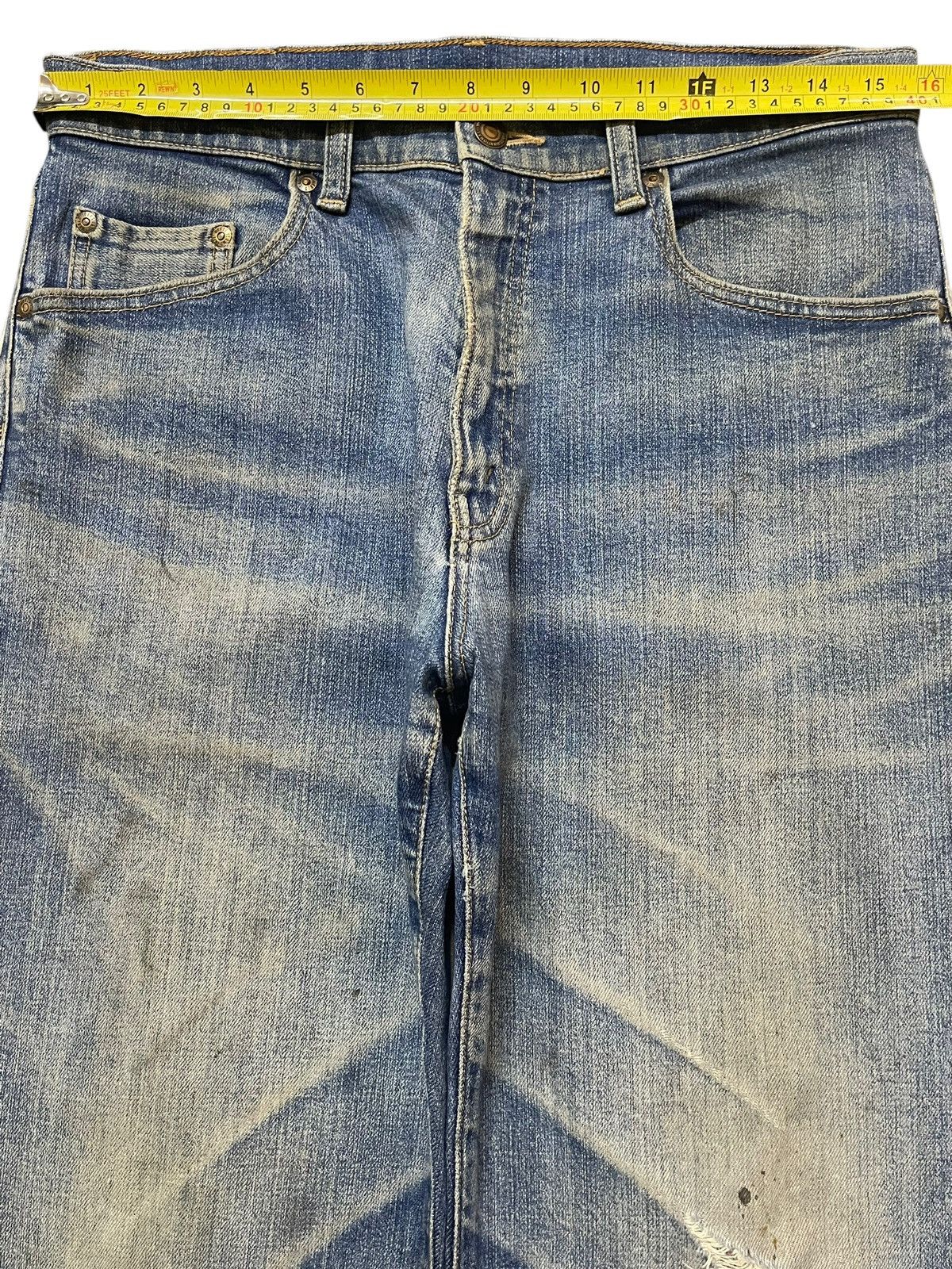JNCO Vintage Japanese Brand Mud Faded Wash Style Baggy Jeans Size US 31 - 11 Thumbnail