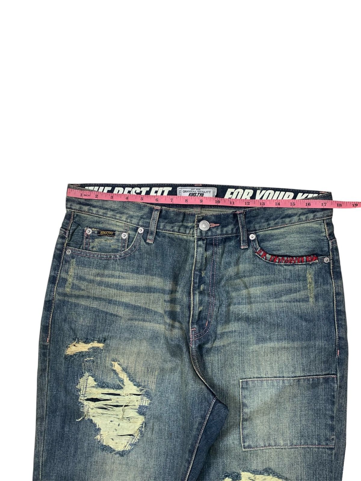 KIKS TYO KIKS TYO straight cut Distressed jeans Size US 35 - 10 Thumbnail