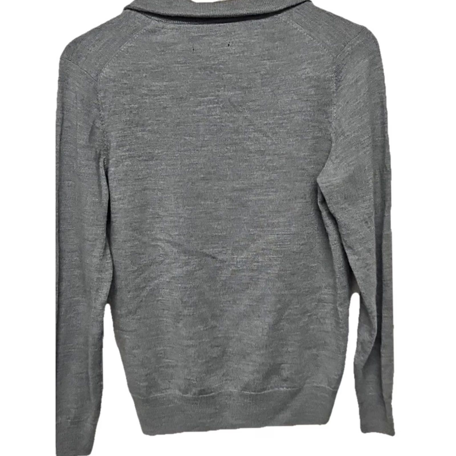Christian Lacroix Christian Lacroix Sweater 100% Merino Wool Gray Solid Long Sleeve Zipper Pullover Unisex Adults Small/Medium Size S / US 4 / IT 40 - 5 Thumbnail
