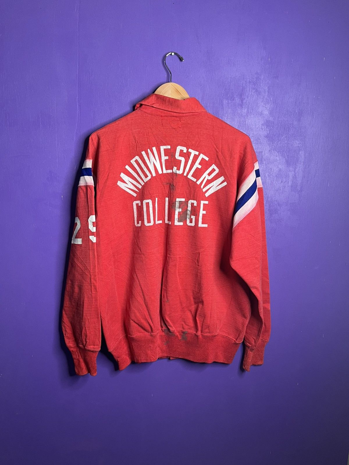 Vintage Vintage 50s Midwestern college snap jacket Size US XL / EU 56 / 4 - 2 Thumbnail