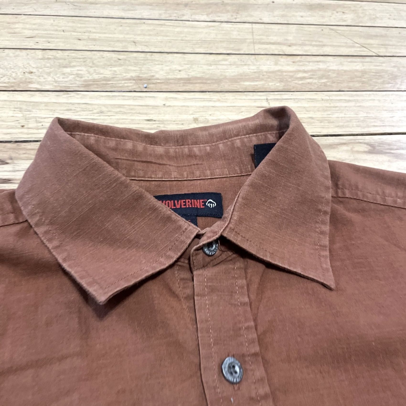 Rusty VINTAGE Wolverine Button-Up Western Shirt Men L Rust Brown Outdoor Y2k Streetwear L Size US L / EU 52-54 / 3 - 5 Thumbnail
