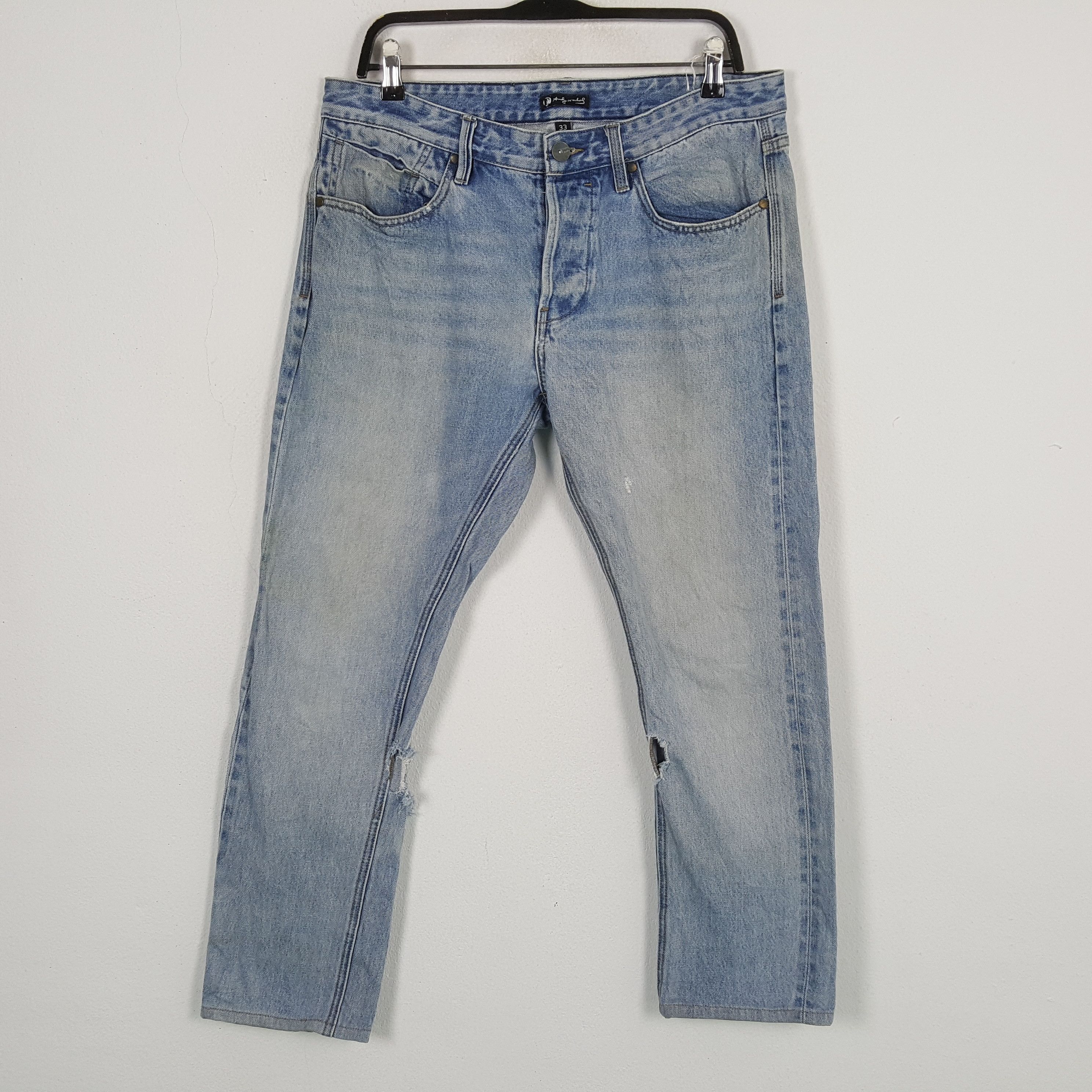 Andy Warhol X Billabong Streetwear Distressed Jeans