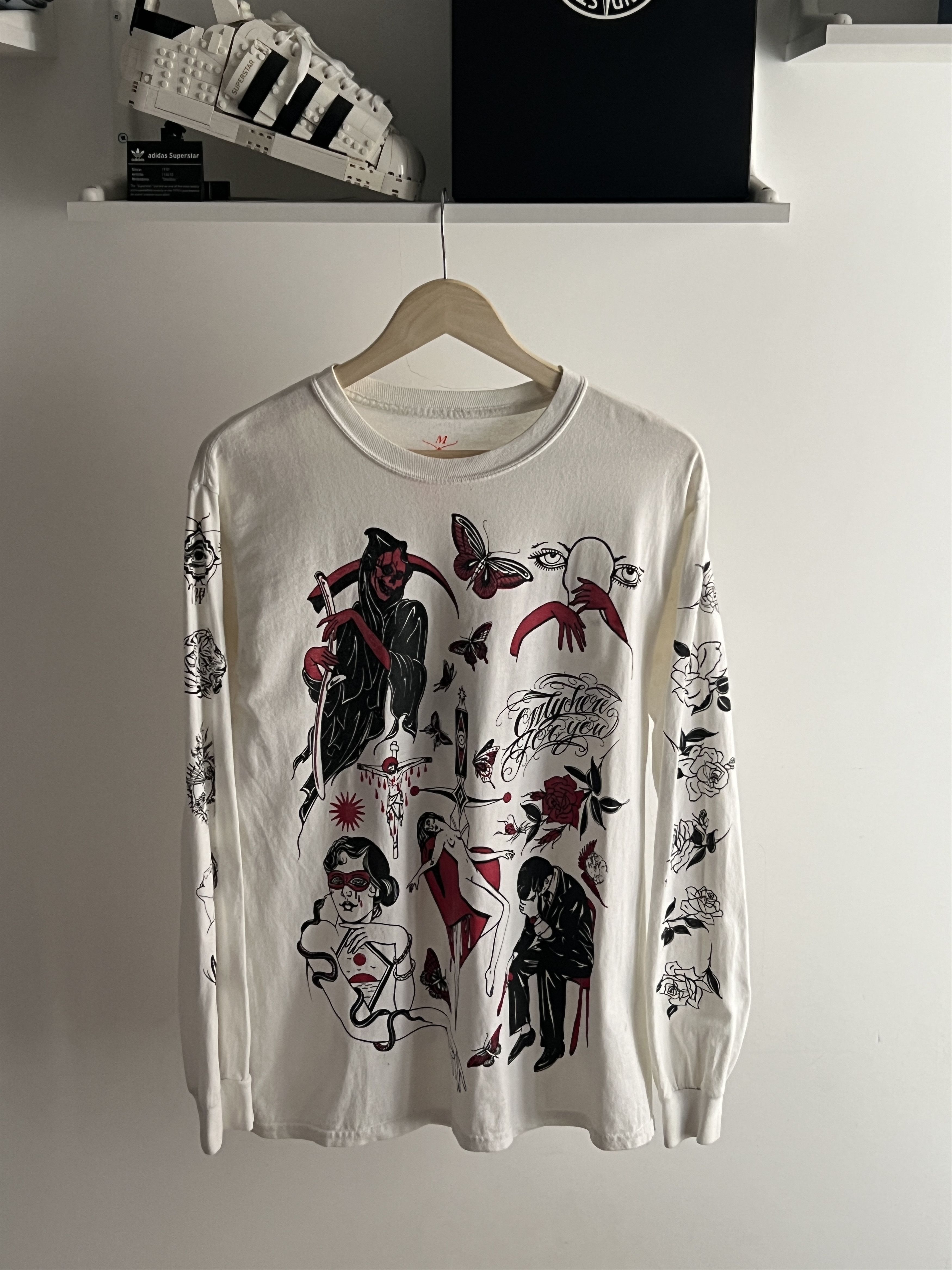 Band Tees × Vintage Long sleeve Tattoo Old Skul Only Here For You Vintage Size US M / EU 48-50 / 2 - 1 Thumbnail