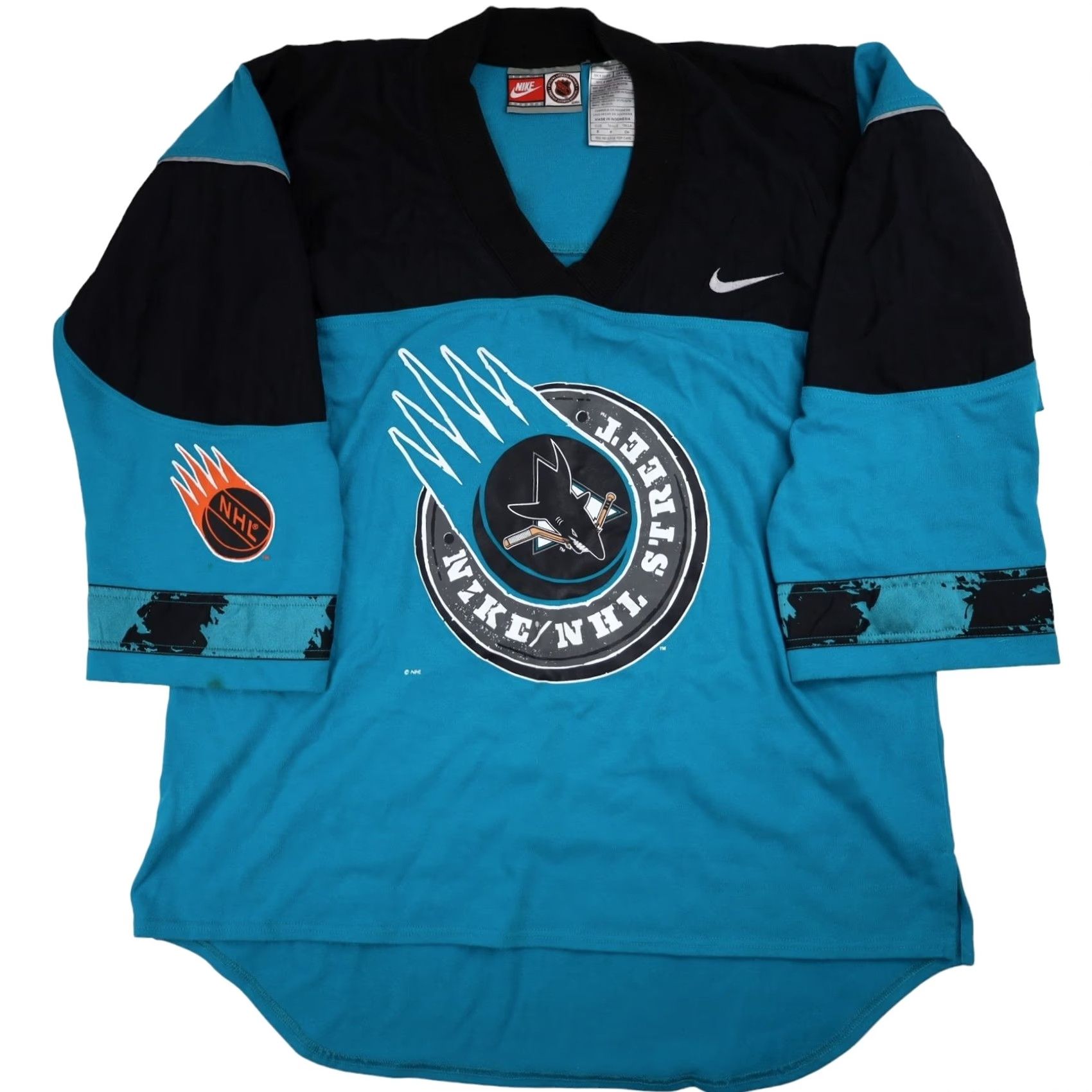 Nike VINTAGE Nike San Jose Sharks Mens Small Hockey Jersey Blue Shirt Mens Small Blue Sharks 90s Mens Size US S / EU 44-46 / 1 - 2 Thumbnail