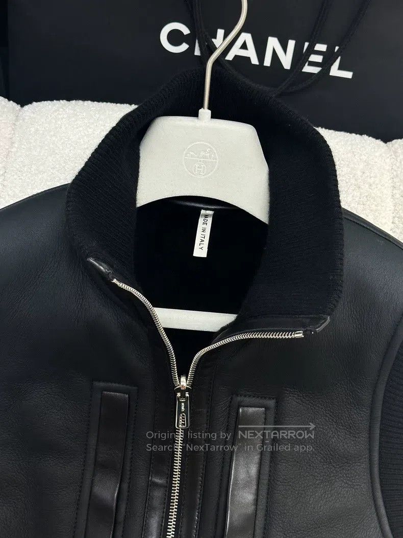 Hermes Hermes Black fur and leather reversible vest jacket Size XS / US 0-2 / IT 36-38 - 2 Thumbnail