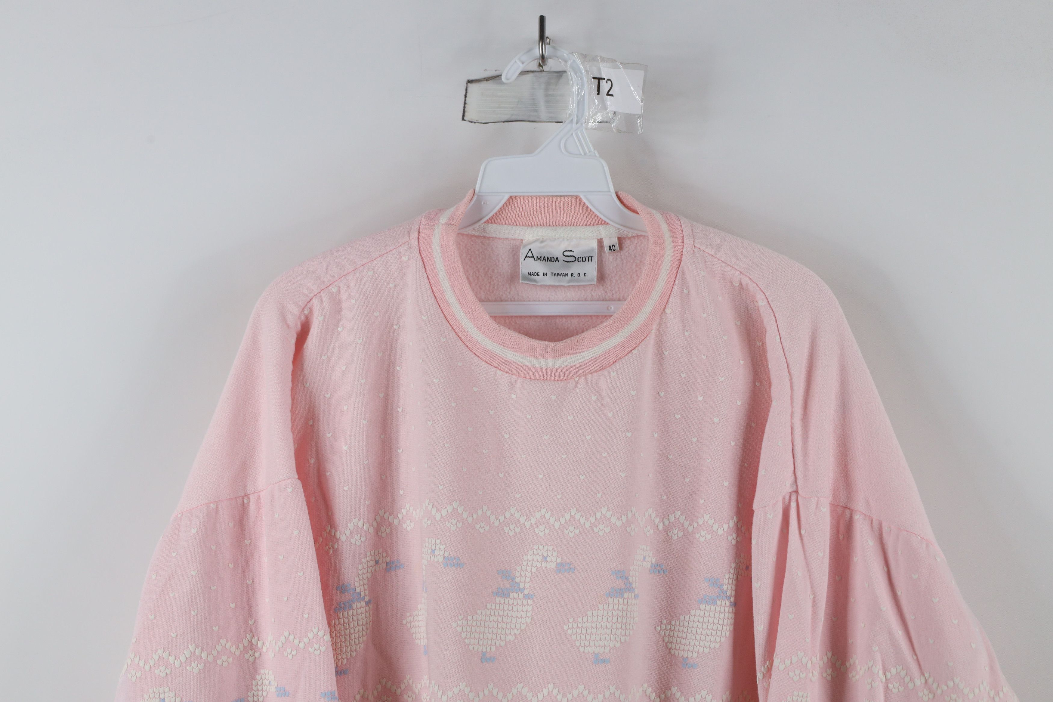 Vintage Vintage 90s Streetwear Fairy Kawaii Duck Heart Sweatshirt Size S / US 4 / IT 40 - 2 Thumbnail