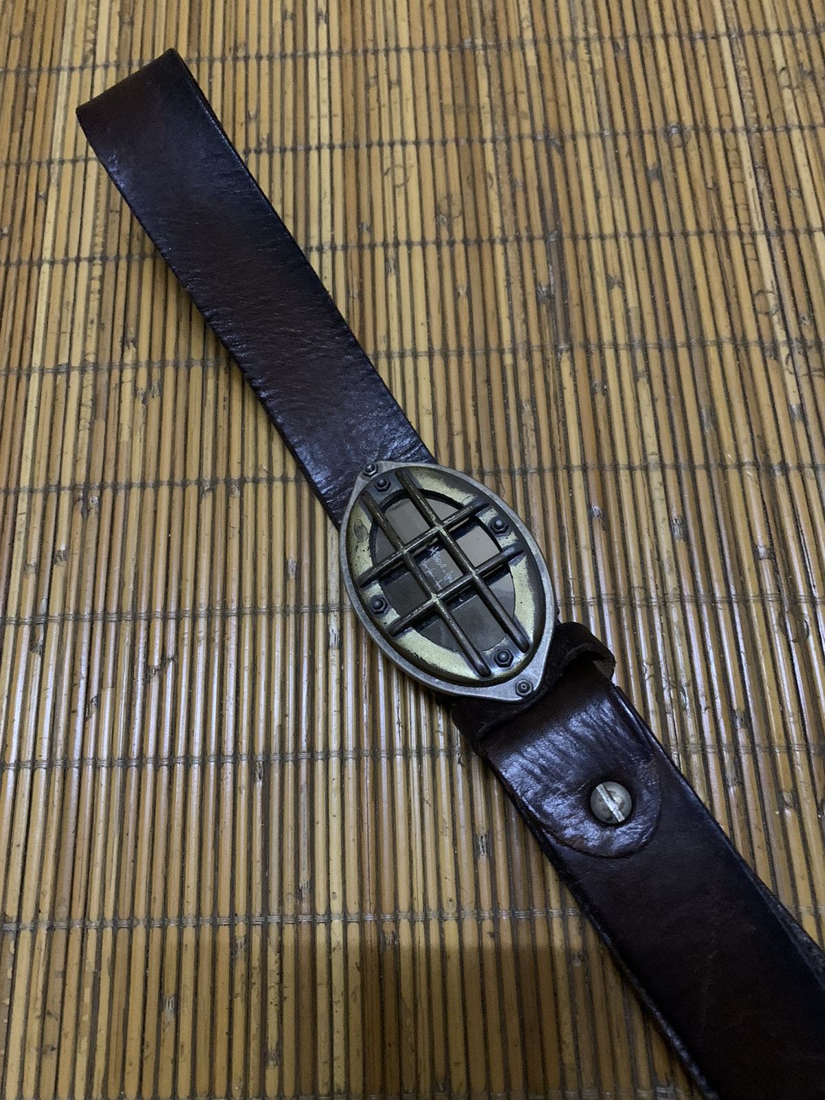 Leather 💥Japanese Fashion Designer Leather Belt Size 32 - 2 Thumbnail