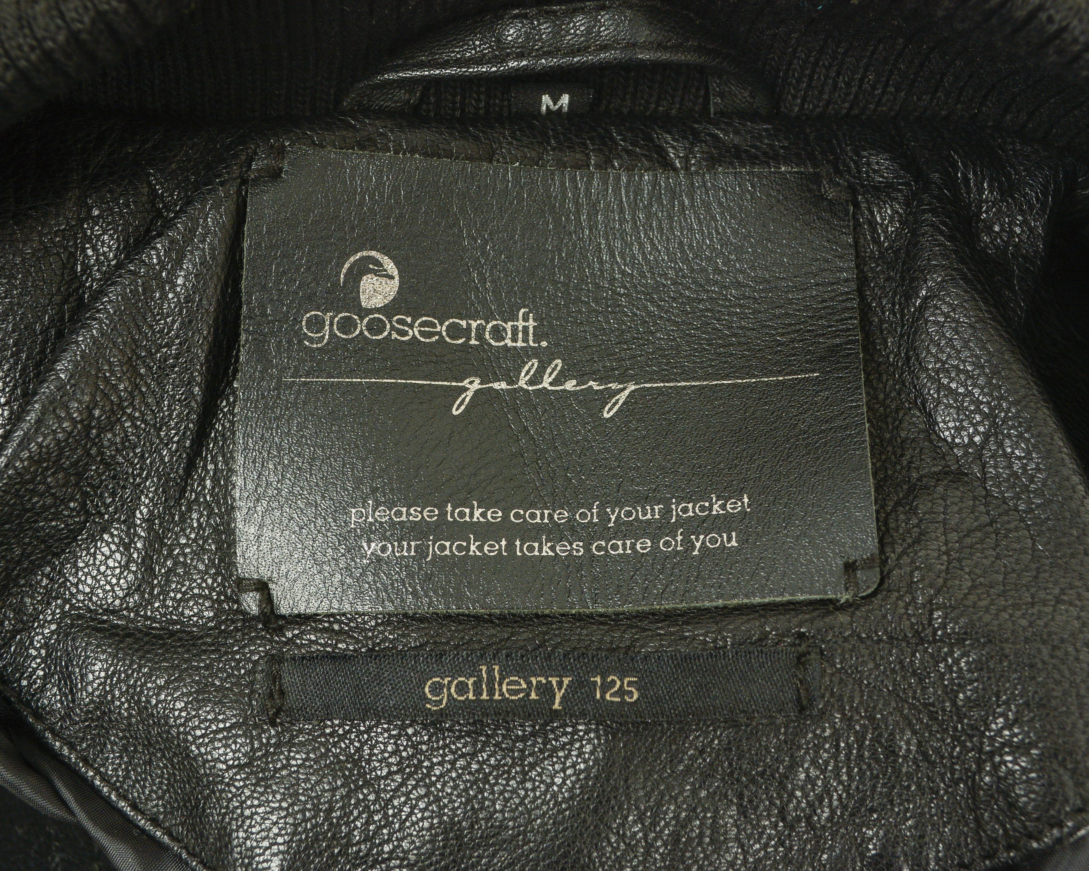 GOOSECRAFT Bomber Women M Varsity Leather Jacket Coat Letterman Size M / US 6-8 / IT 42-44 - 4 Thumbnail