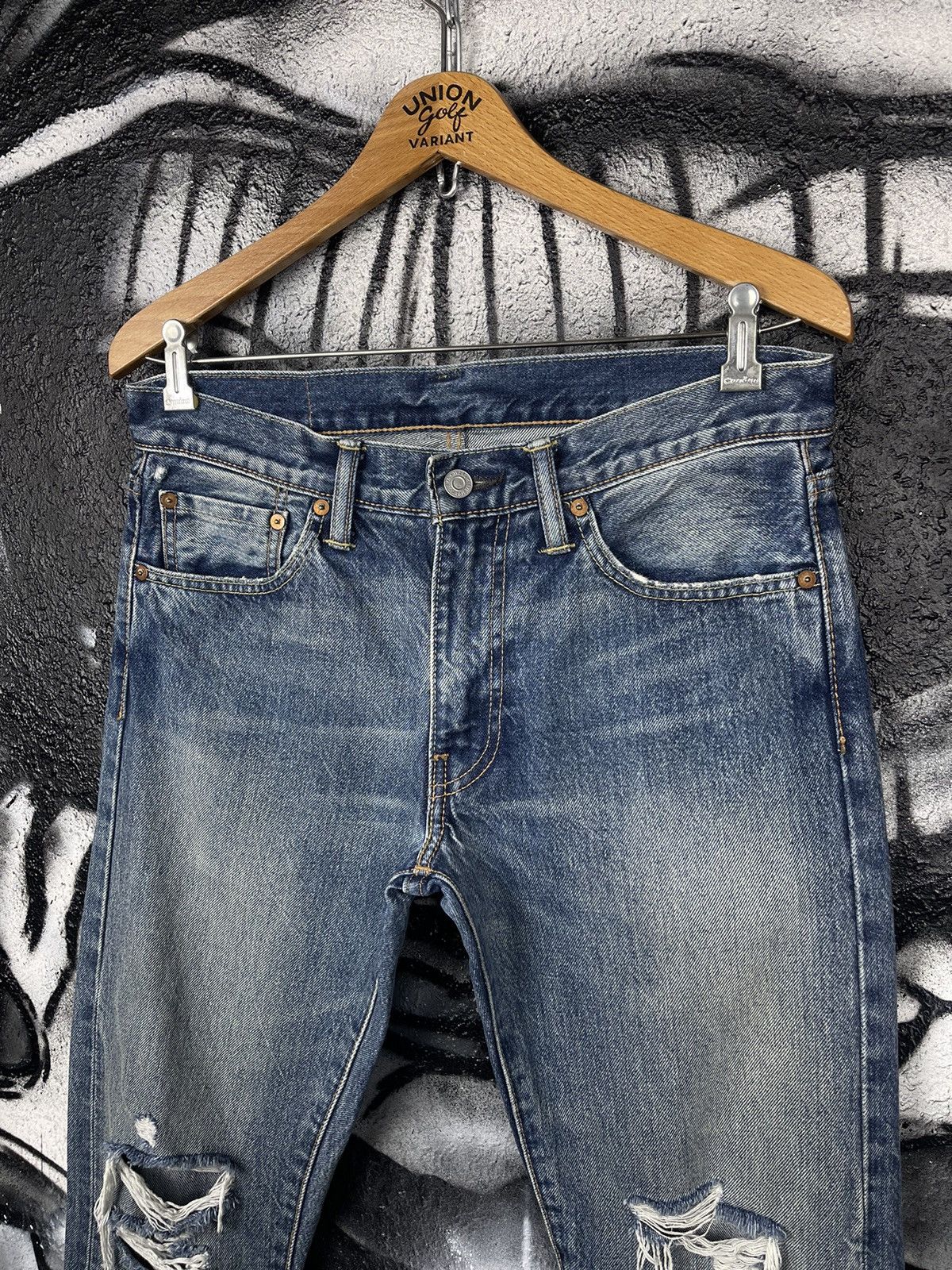 Levi's Levi’s 511 Distressed Denim Selvedge Jeans Men’s Size W32 Size US 32 / EU 48 - 10 Thumbnail