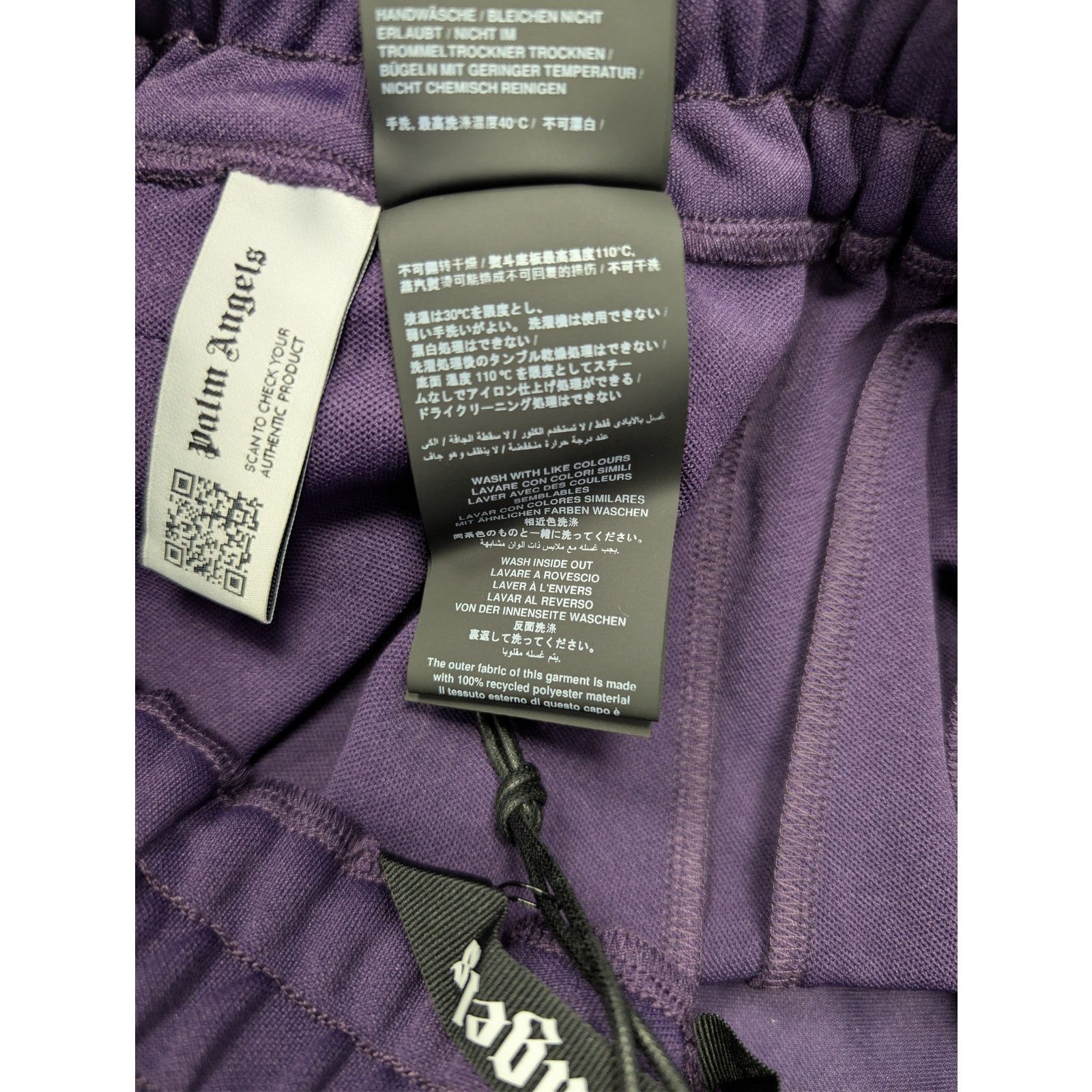 Palm Angels o1rshd1 Classic Logo Track Shorts in Dark Purple / Off-White Size US 38 / EU 54 - 17 Thumbnail