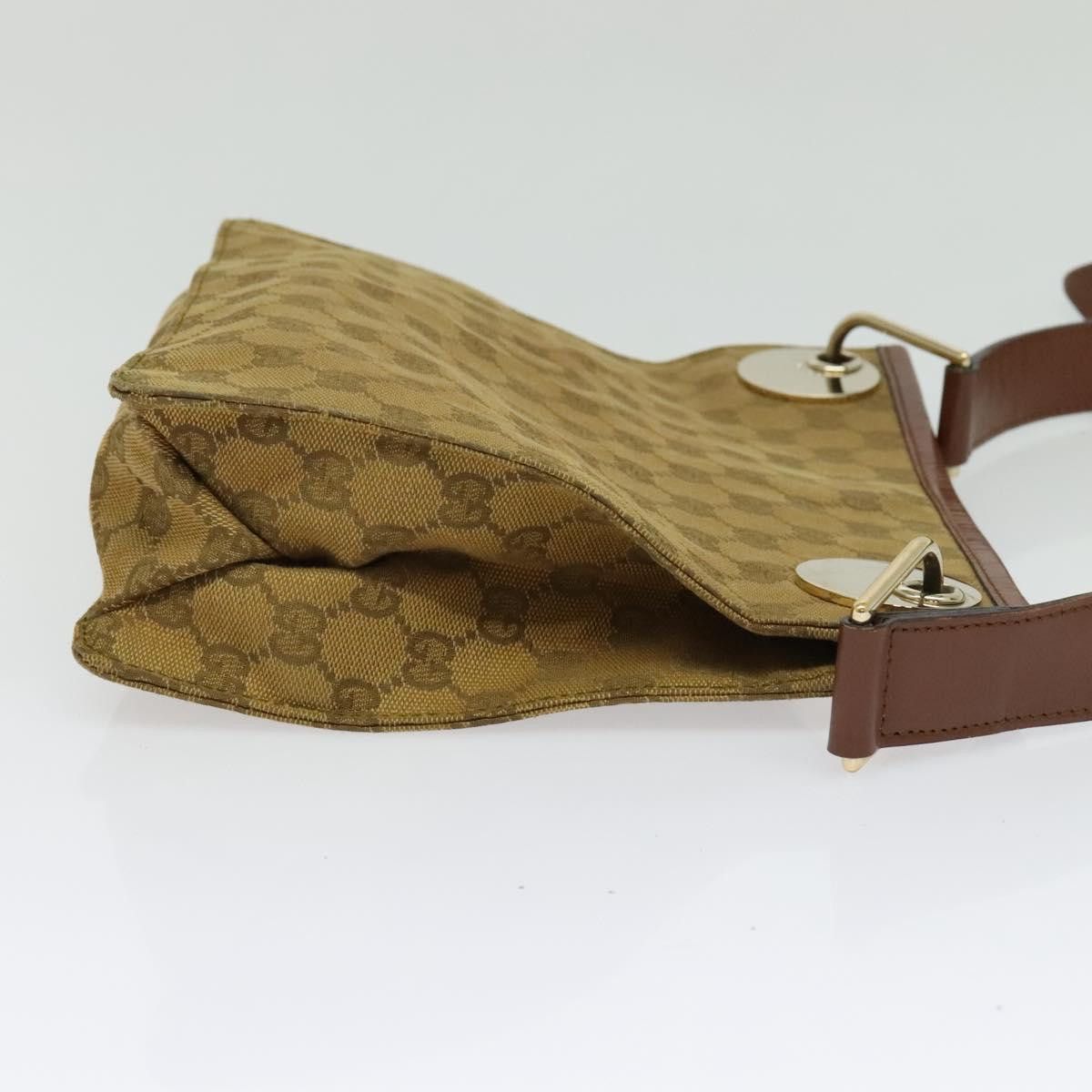 Gucci GUCCI GG Canvas Shoulder Bag Beige Gold Size ONE SIZE - 5 Thumbnail