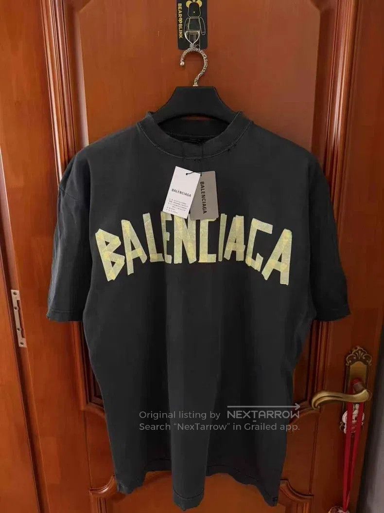 Balenciaga Balenciaga Tape Short Sleeve with Destroyed Distressed Des Size US XS / EU 42 / 0 - 1 Thumbnail