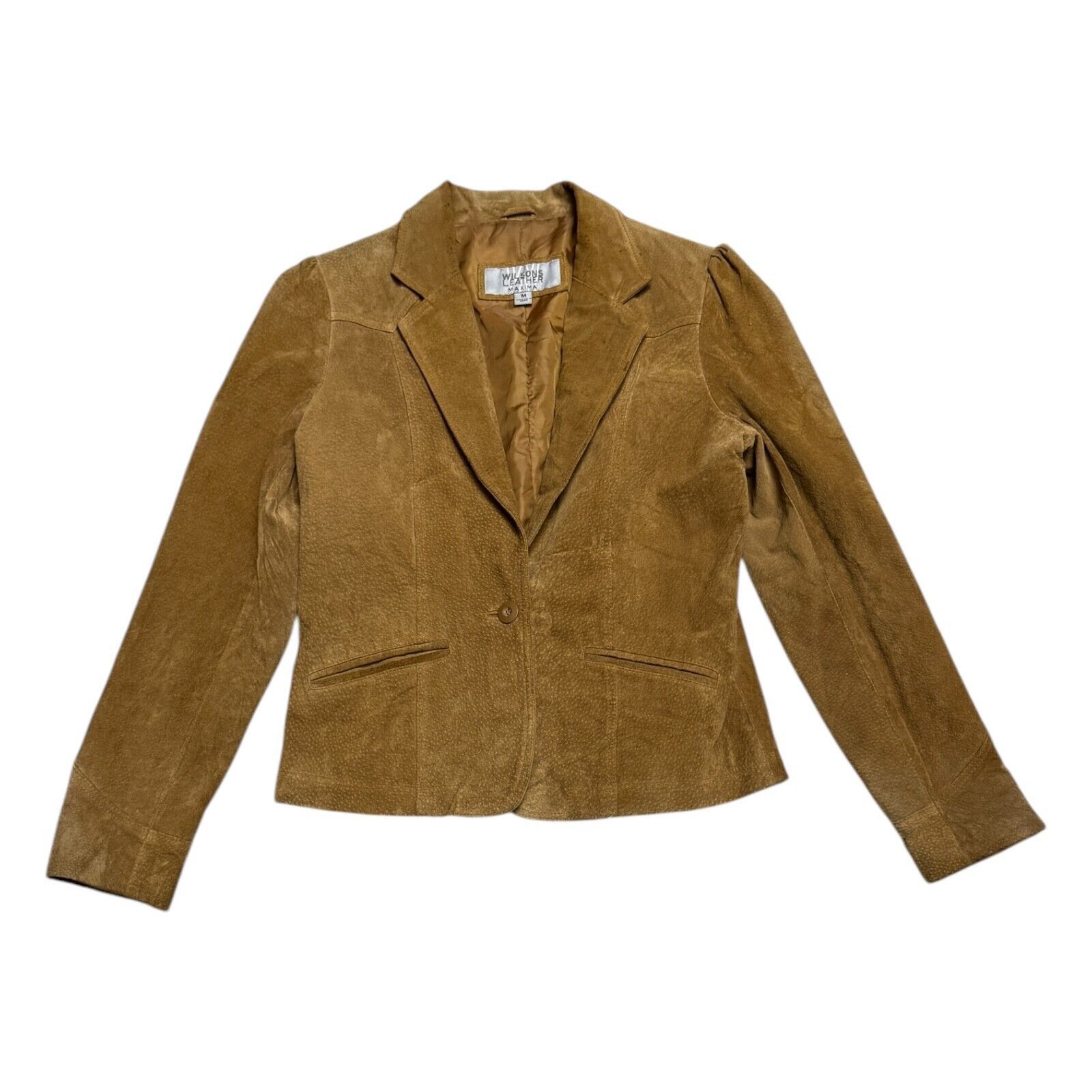 Wilsons Leather Vintage WILSONS LEATHER MAXIMA Brown Luxury Designer Jacket Size M / US 6-8 / IT 42-44 - 1 Thumbnail