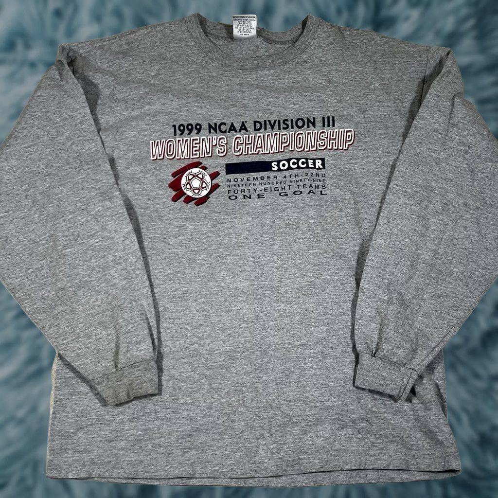 NCAA VINTAGE NCAA Womens Soccer Shirt Adult Gray University Champion College Size L / US 10 / IT 46 - 1 Thumbnail