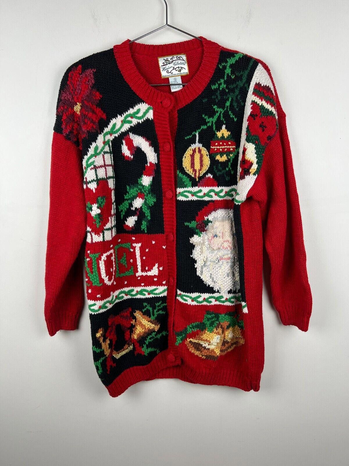 Designer Heirloom Collectibles Women's Red Cardigan Sweater S-M Size M / US 6-8 / IT 42-44 - 1 Thumbnail
