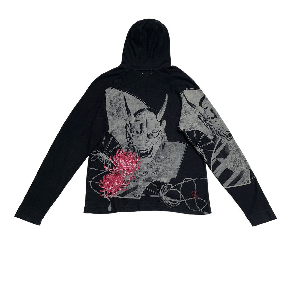 Japanese Brand Rare Design Vintage Brand Karakuri Overprint Hoodie 1990s Size US L / EU 52-54 / 3 - 1 Thumbnail