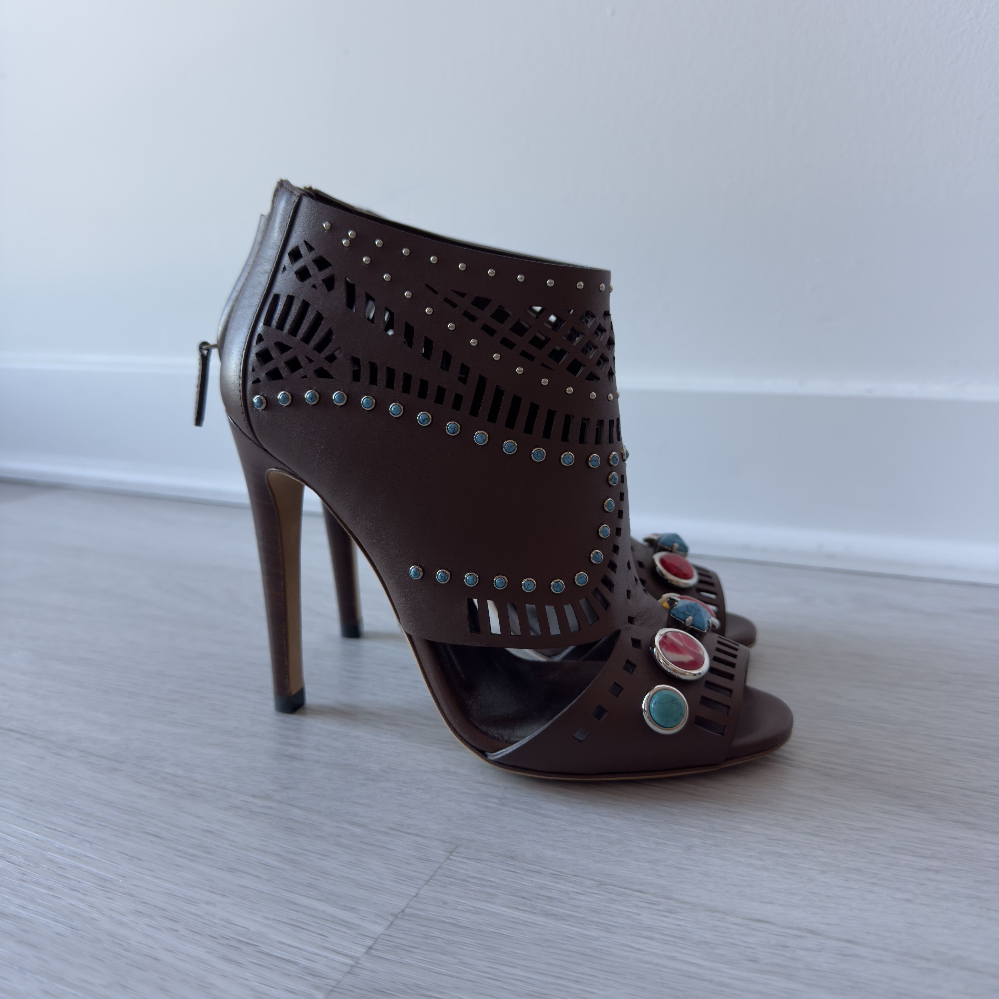 Gucci Gucci Lika Brown Ankle Boots Size US 5 / IT 35 - 1 Thumbnail