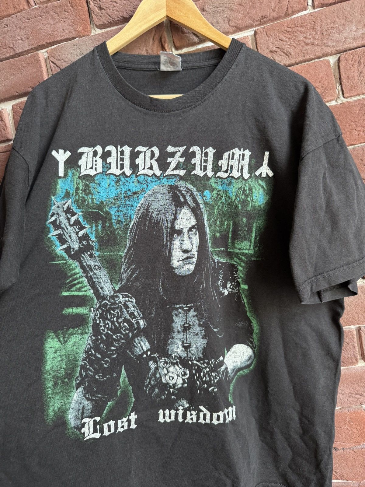 Band Tees Vintage Rare Burzum lost wisdom Vtg Black Metal Tshirt Size US XL / EU 56 / 4 - 3 Thumbnail