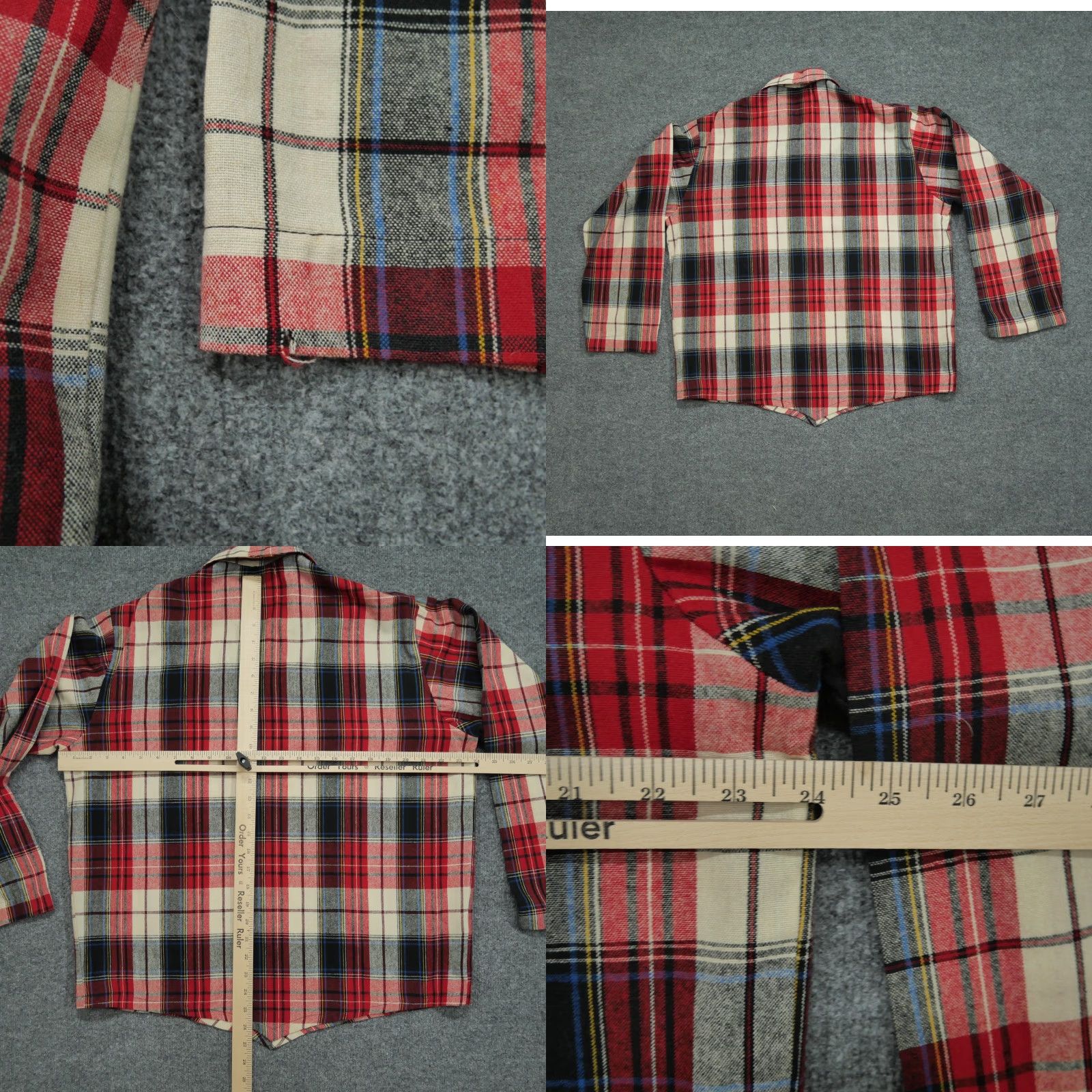 Vintage VINTAGE Princeton Park Shirt Mens Adult Medium Red Plaid Wool Button-Up with Pocket(s) Size US M / EU 48-50 / 2 - 8 Thumbnail