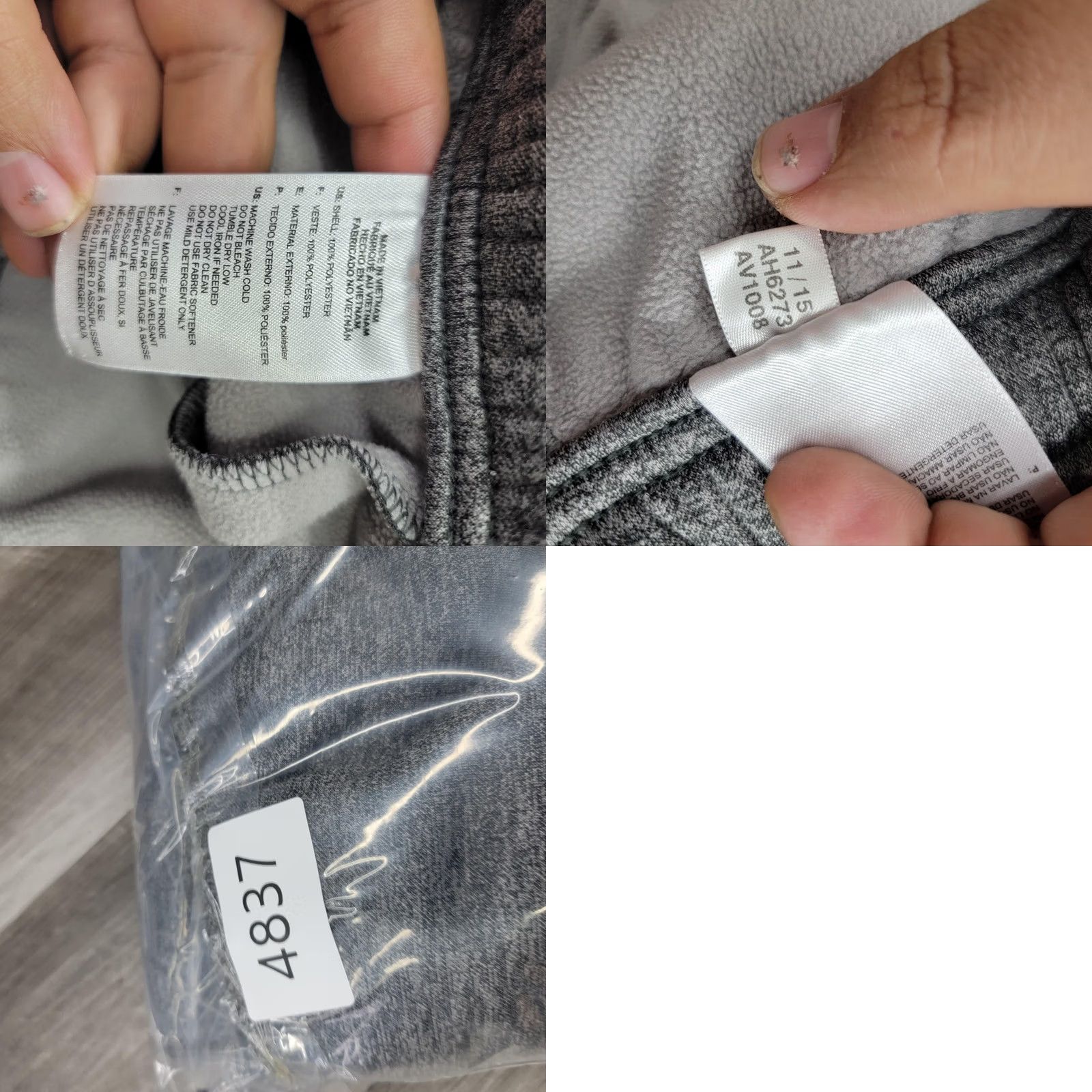 Adidas Adidas Pants Mens Large Gray Climawarm Fleece Lined Zip Pocket Athletic AH6273 Size US 33 - 9 Thumbnail